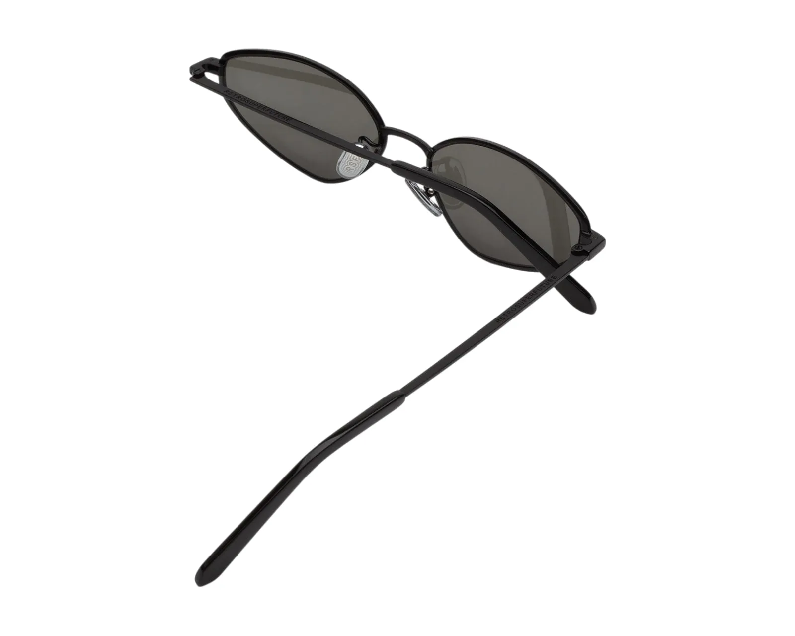 Retrosuperfuture CGA ZYRA BLACK Occhiali da sole Metallo Nero Nero Geometrica Normale - immagine 3