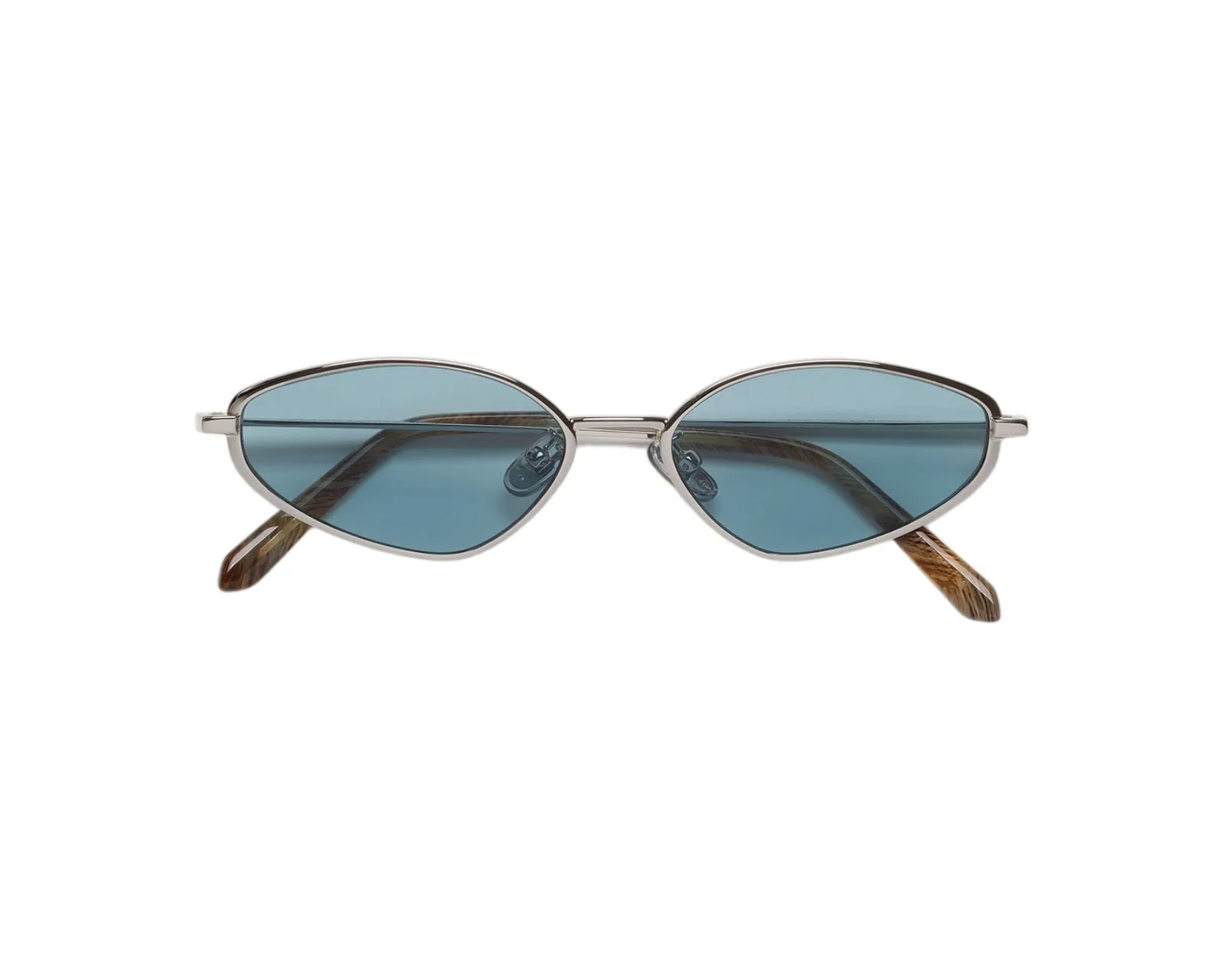 Retrosuperfuture COC ZYRA GRAFFIATO Occhiali da sole Metallo Argento Azzurro Geometrica Normale - immagine 2