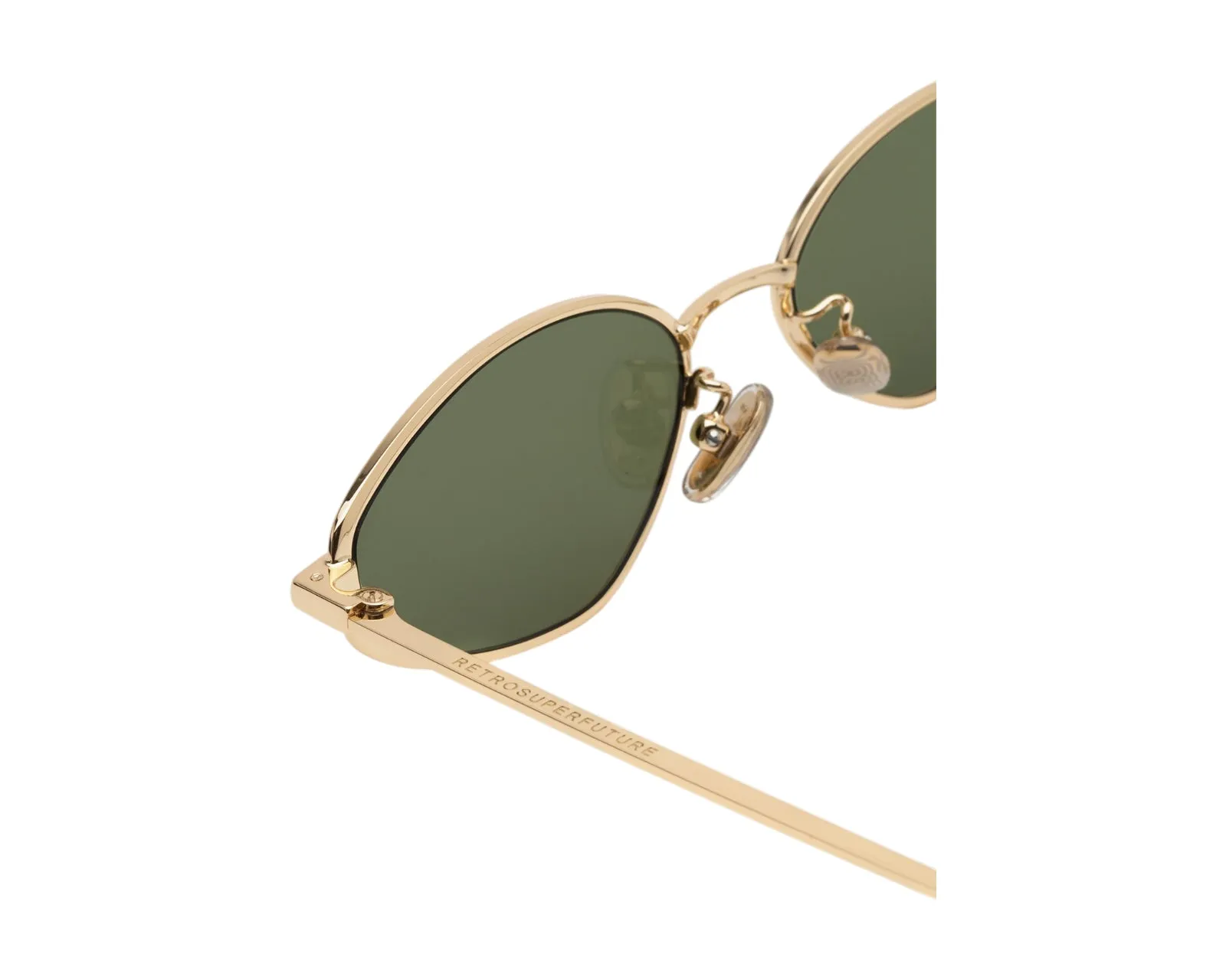 Retrosuperfuture VGI ZYRA CLASSIC Occhiali da sole Metallo Oro Verde Geometrica Normale - immagine 3