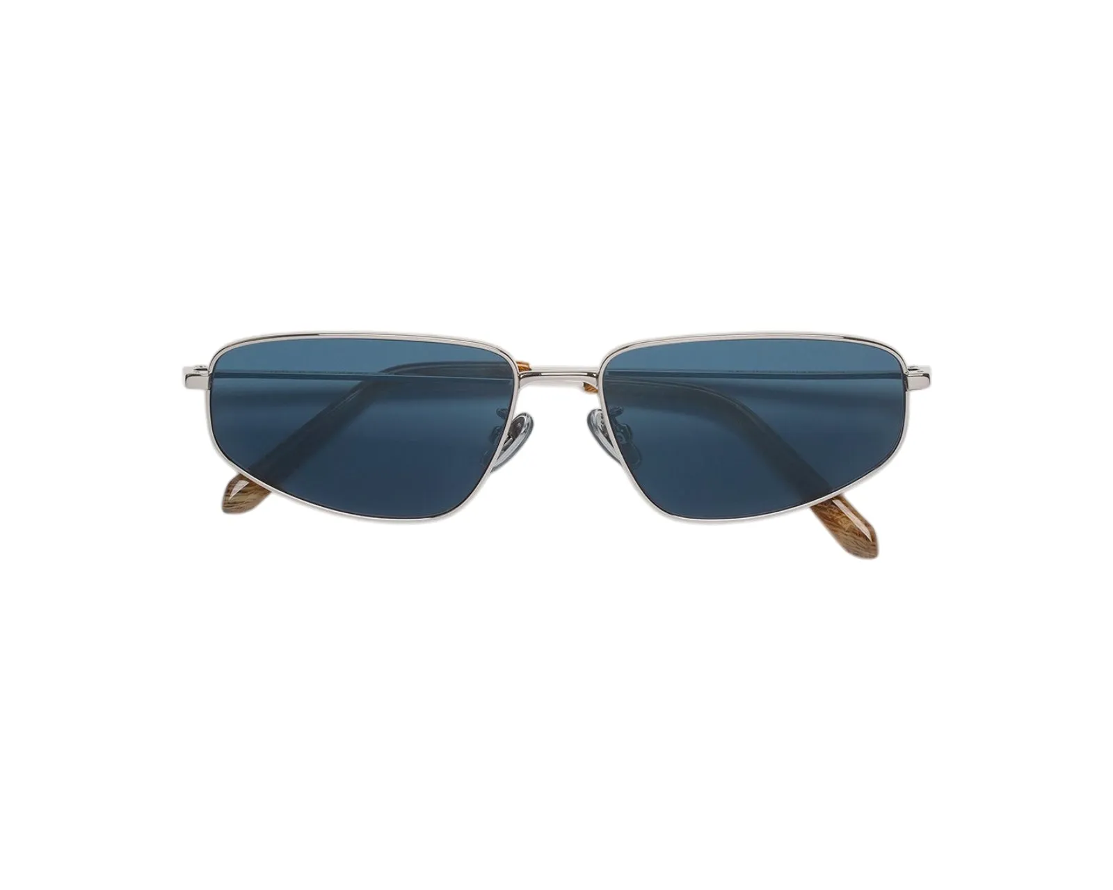Retrosuperfuture NAR ISEDRA GRAFFIATO Occhiali da sole Metallo Argento Blu Geometrica Normale - immagine 2