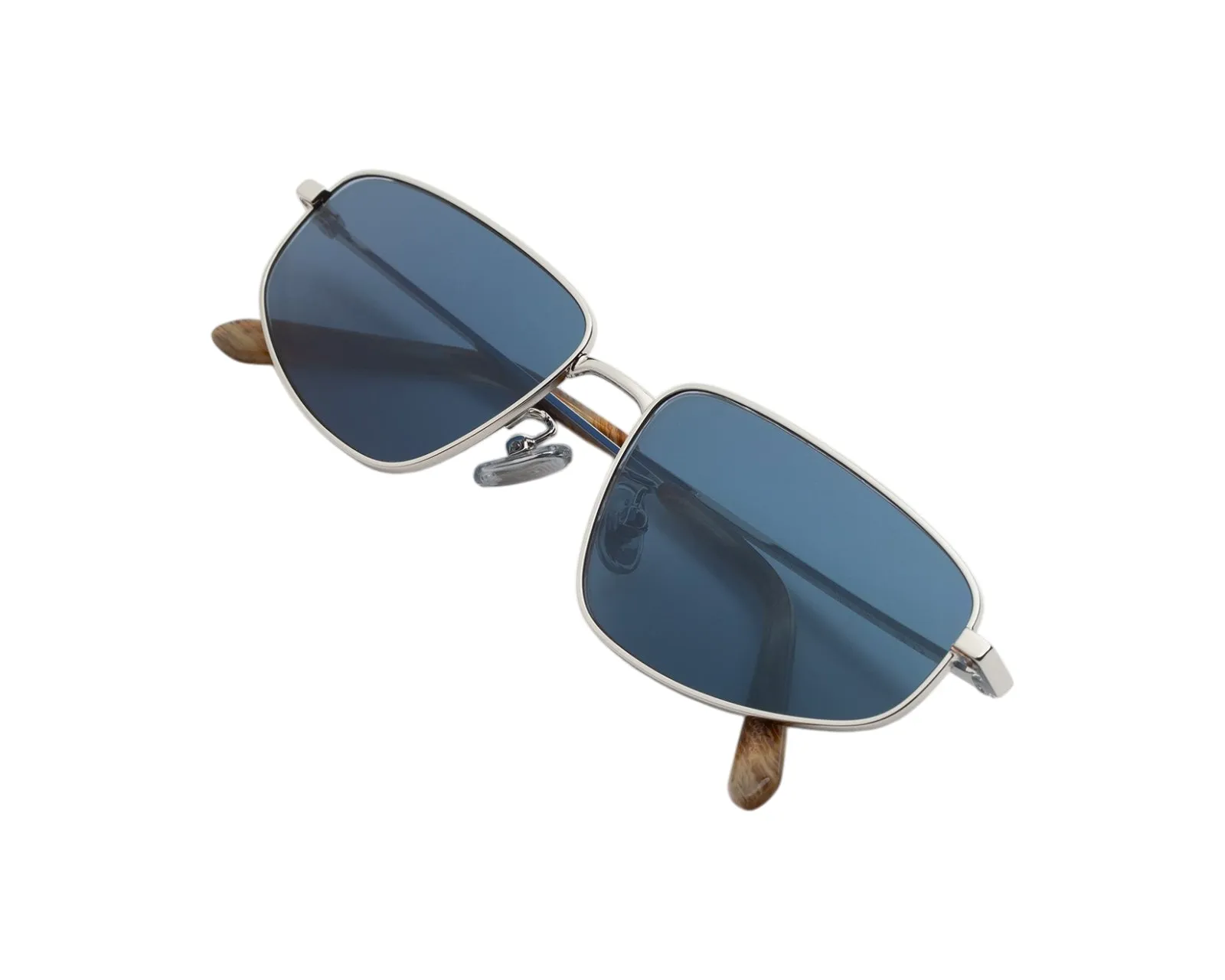 Retrosuperfuture NAR ISEDRA GRAFFIATO Occhiali da sole Metallo Argento Blu Geometrica Normale - immagine 3
