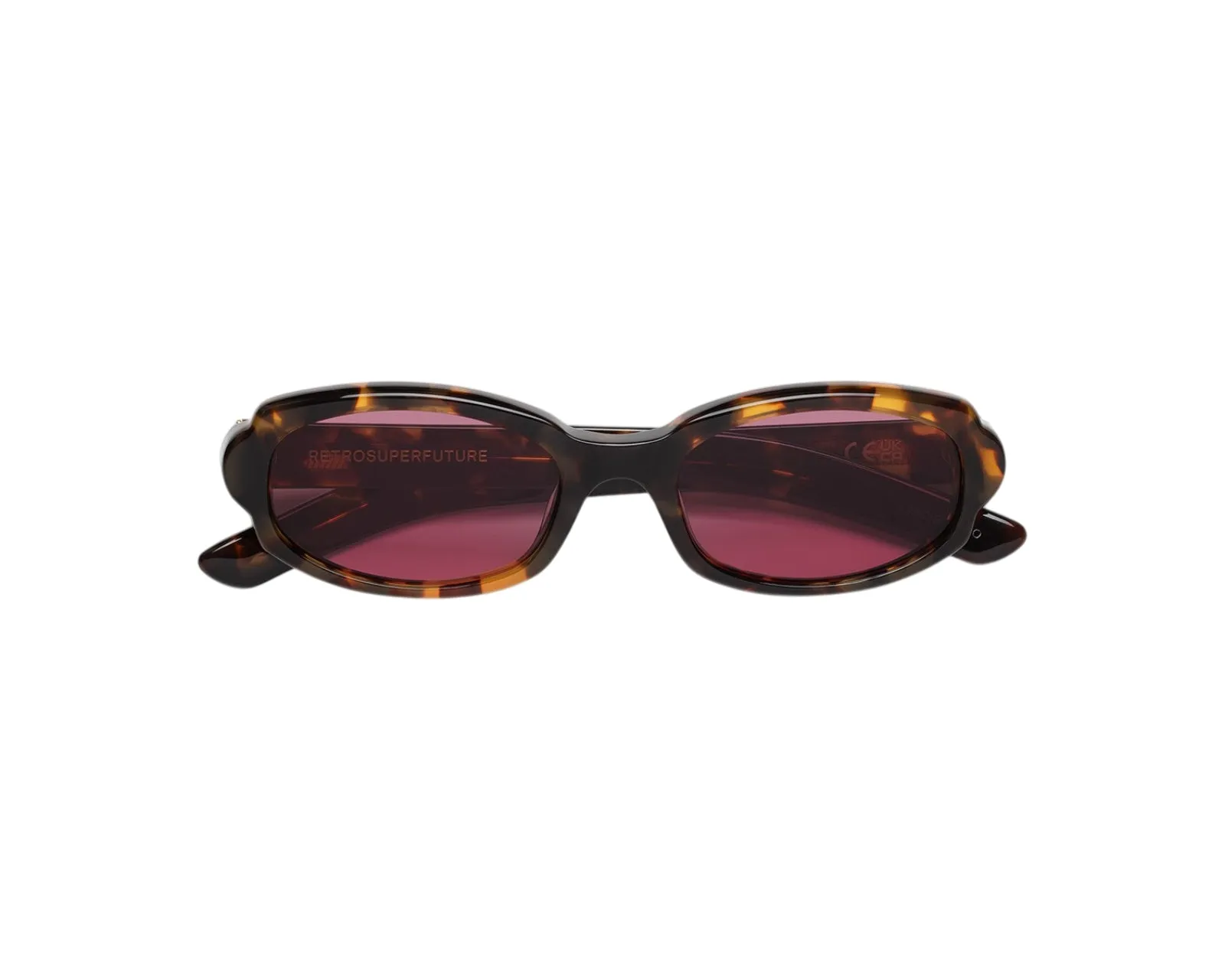 Retrosuperfuture L33 ESATTO BURNT HAVANA Occhiali da sole Acetato Havana Viola Rotonda Normale - immagine 2
