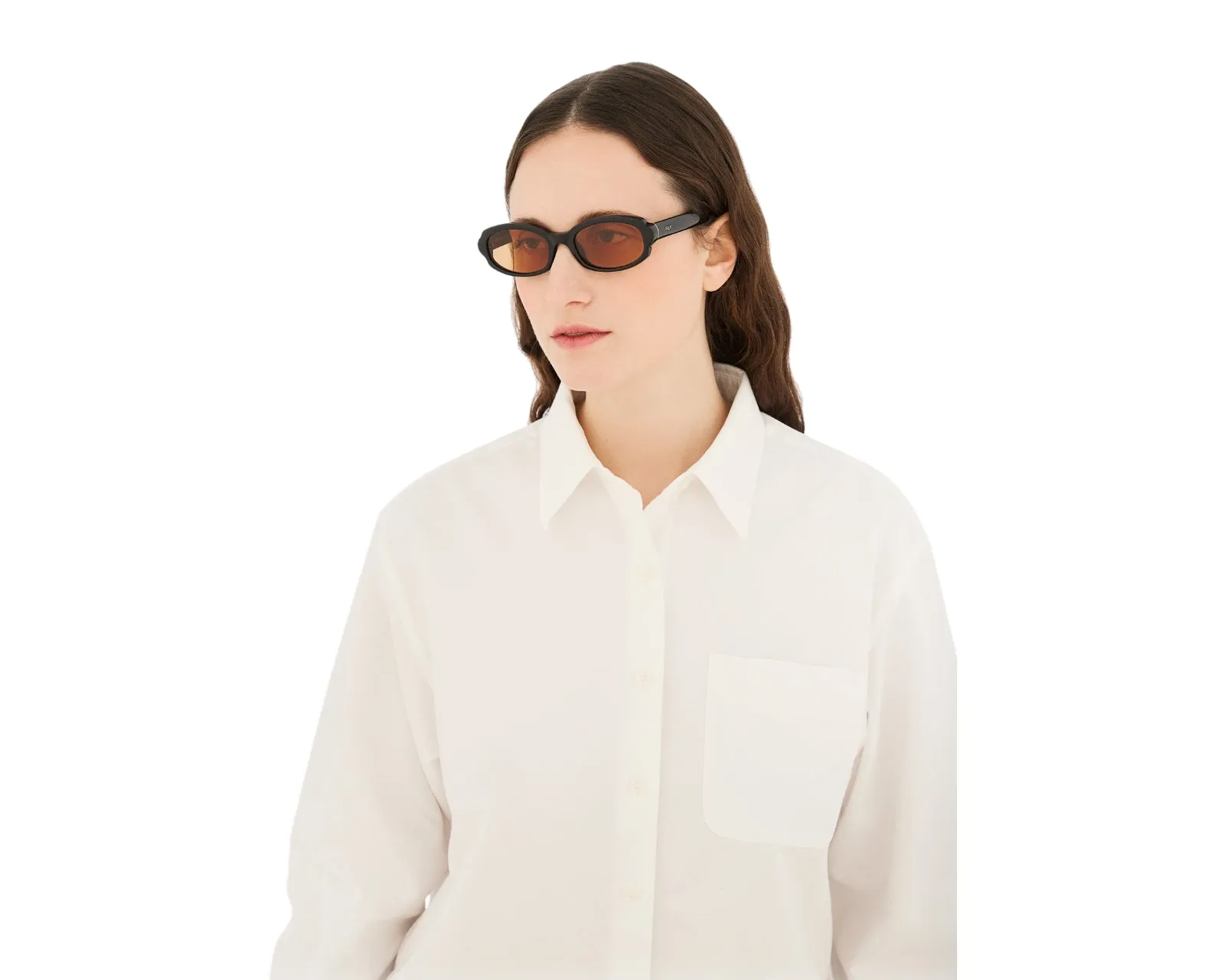 Retrosuperfuture OH9 ESATTO REFINED Occhiali da sole Acetato Nero Marrone Rotonda Normale - immagine 4