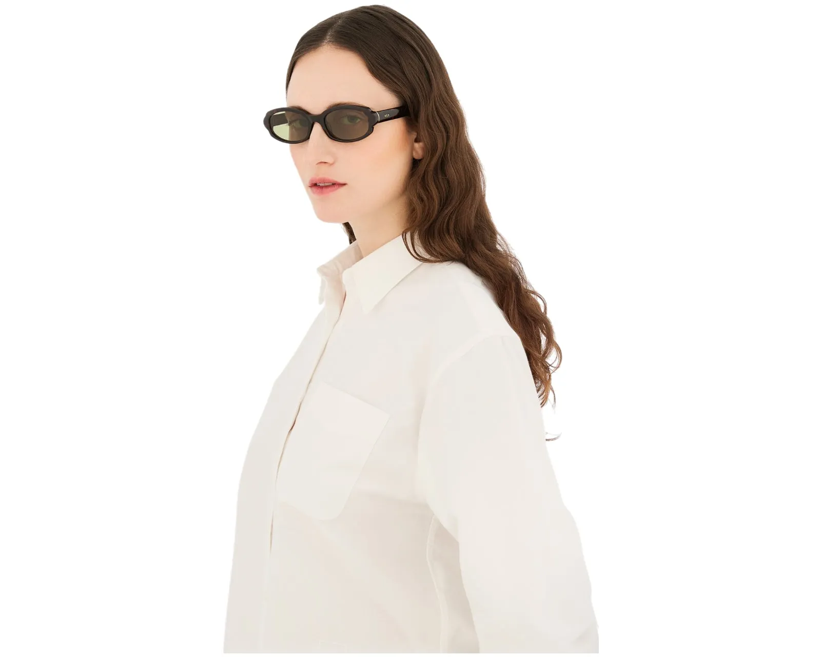Retrosuperfuture XS6 ESATTO 3627 Occhiali da sole Acetato Havana Verde Rotonda Normale - immagine 4