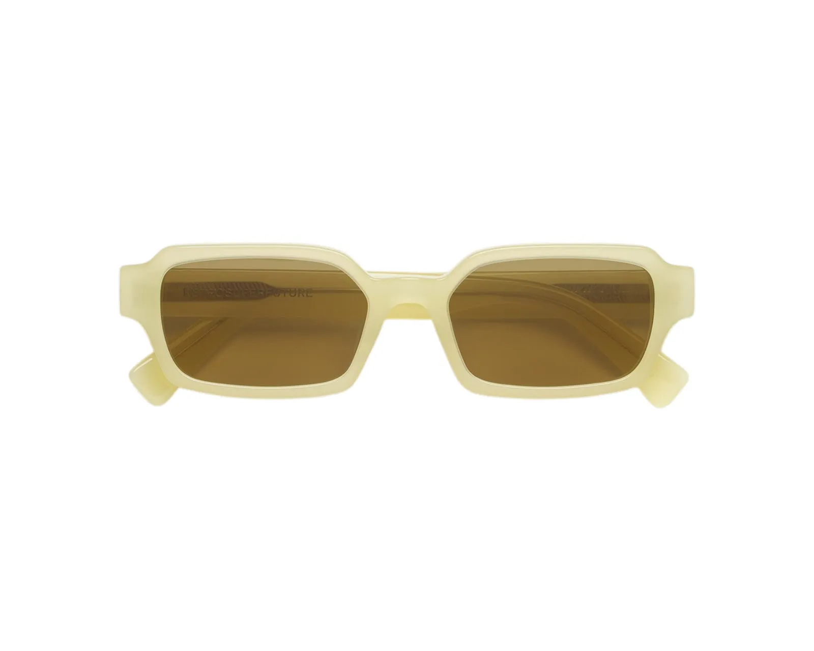 Retrosuperfuture NVA CARINO CANARINO Occhiali da sole Acetato Giallo Marrone Squadrata Normale - immagine 2