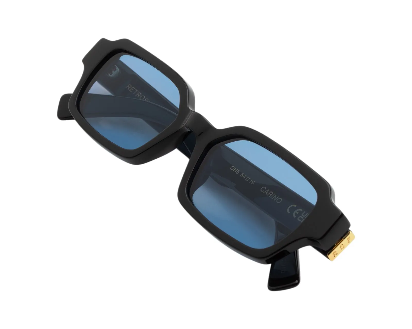 Retrosuperfuture OH5 CARINO AZURE Occhiali da sole Acetato Nero Azzurro Squadrata Normale - immagine 3