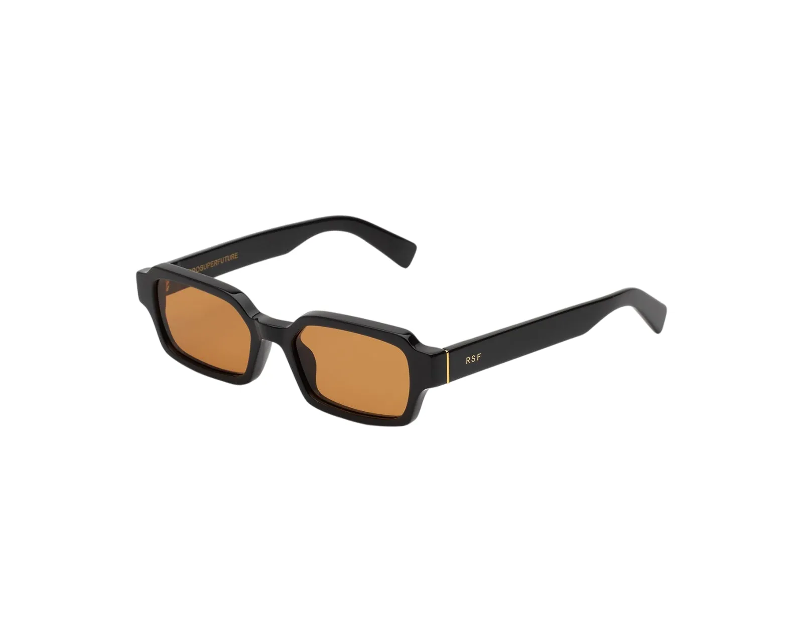 Retrosuperfuture MYS CARINO REFINED Occhiali da sole Acetato Nero Arancione Squadrata Normale - immagine 1