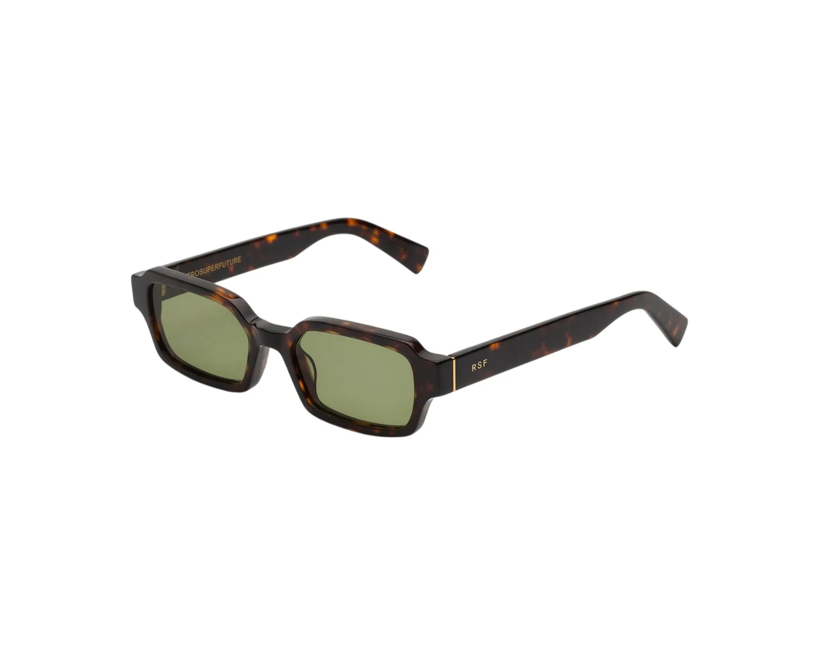 Retrosuperfuture 8ZE CARINO 3627 Occhiali da sole Acetato Havana Verde Squadrata Normale - immagine 1