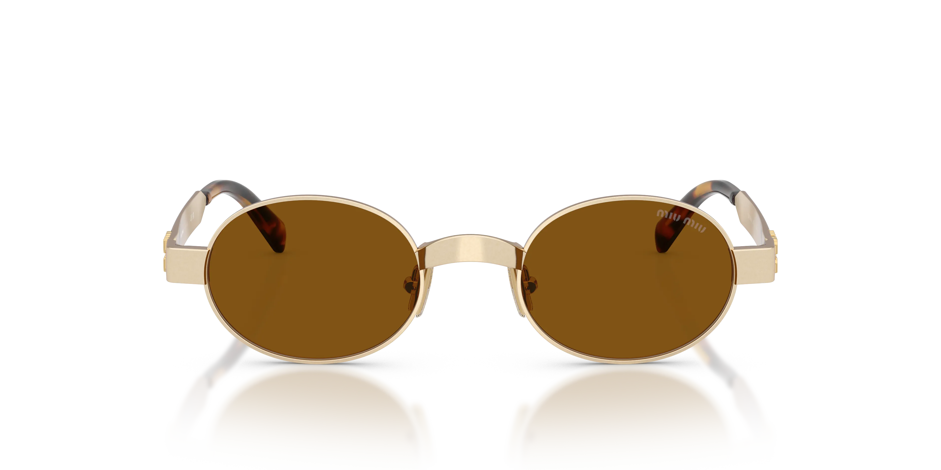 Miu Miu MU B51S 22M20V Occhiali da sole Metallo Oro Bronzo Rotonda Normale - immagine 3