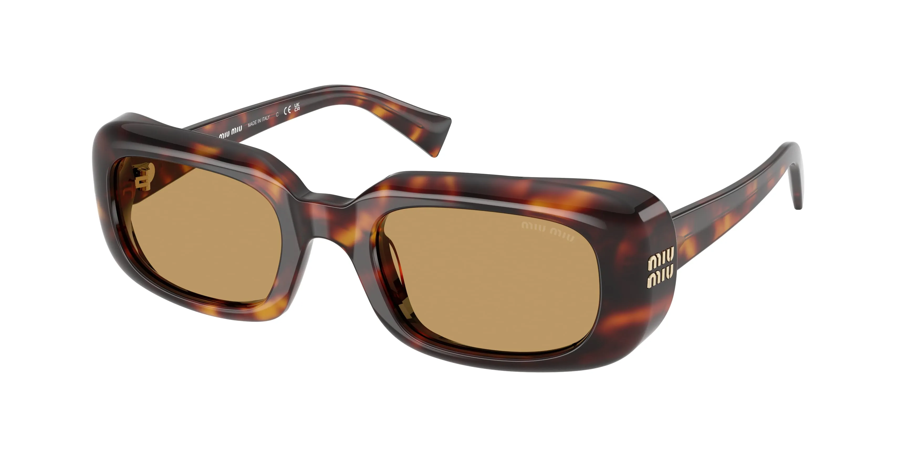 Miu Miu MU B13S 27L10Y Occhiali da sole Acetato Tartaruga Marrone Squadrata Normale - immagine 1