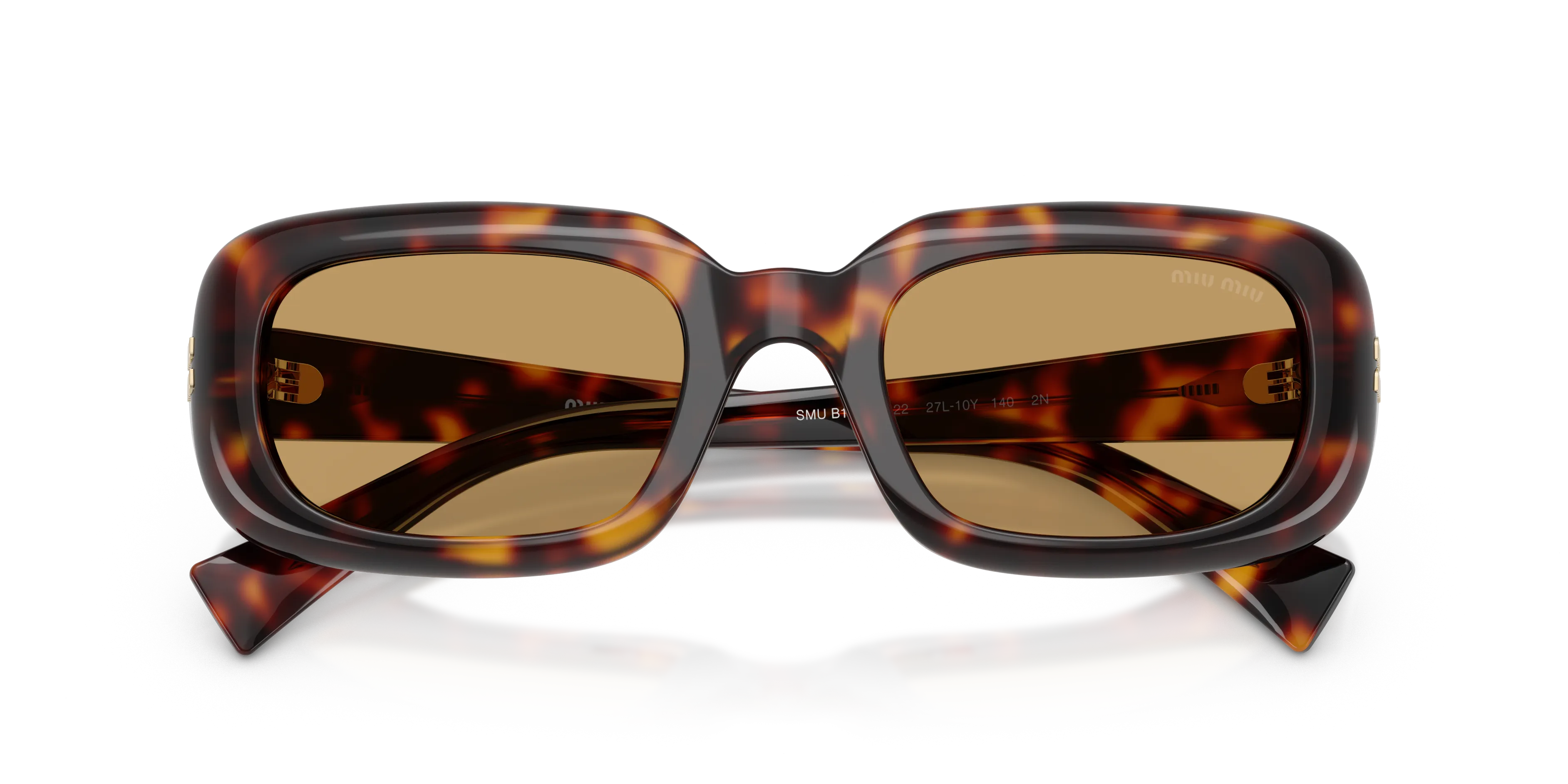 Miu Miu MU B13S 27L10Y Occhiali da sole Acetato Tartaruga Marrone Squadrata Normale - immagine 2