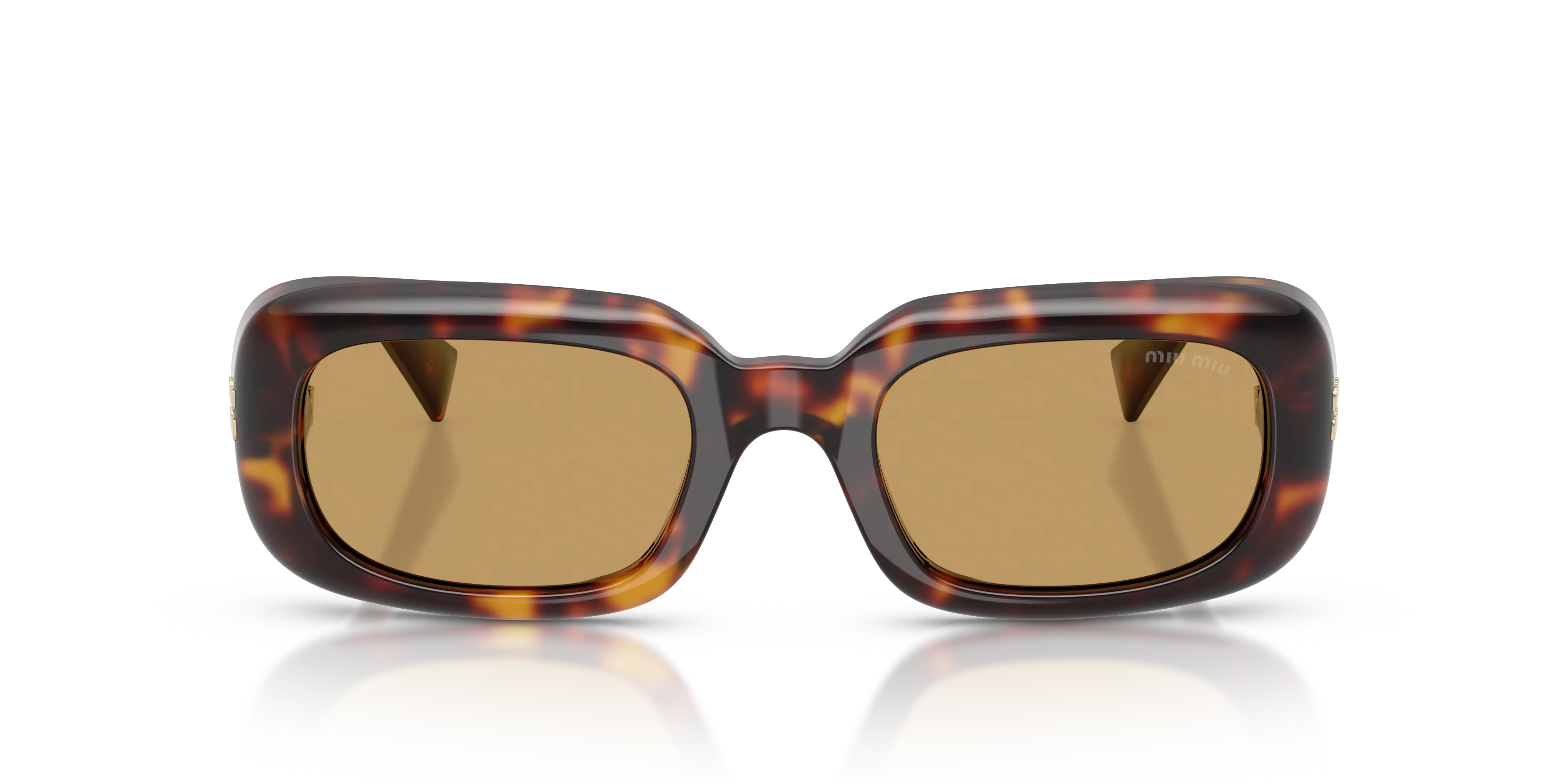Miu Miu MU B13S 27L10Y Occhiali da sole Acetato Tartaruga Marrone Squadrata Normale - immagine 3