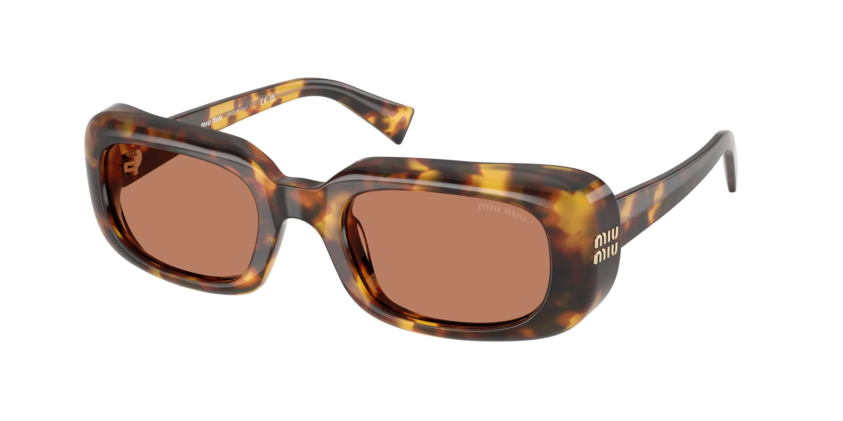 Miu Miu MU B13S 14L90Q Occhiali da sole Acetato Tartaruga Marrone Squadrata Normale - immagine 1