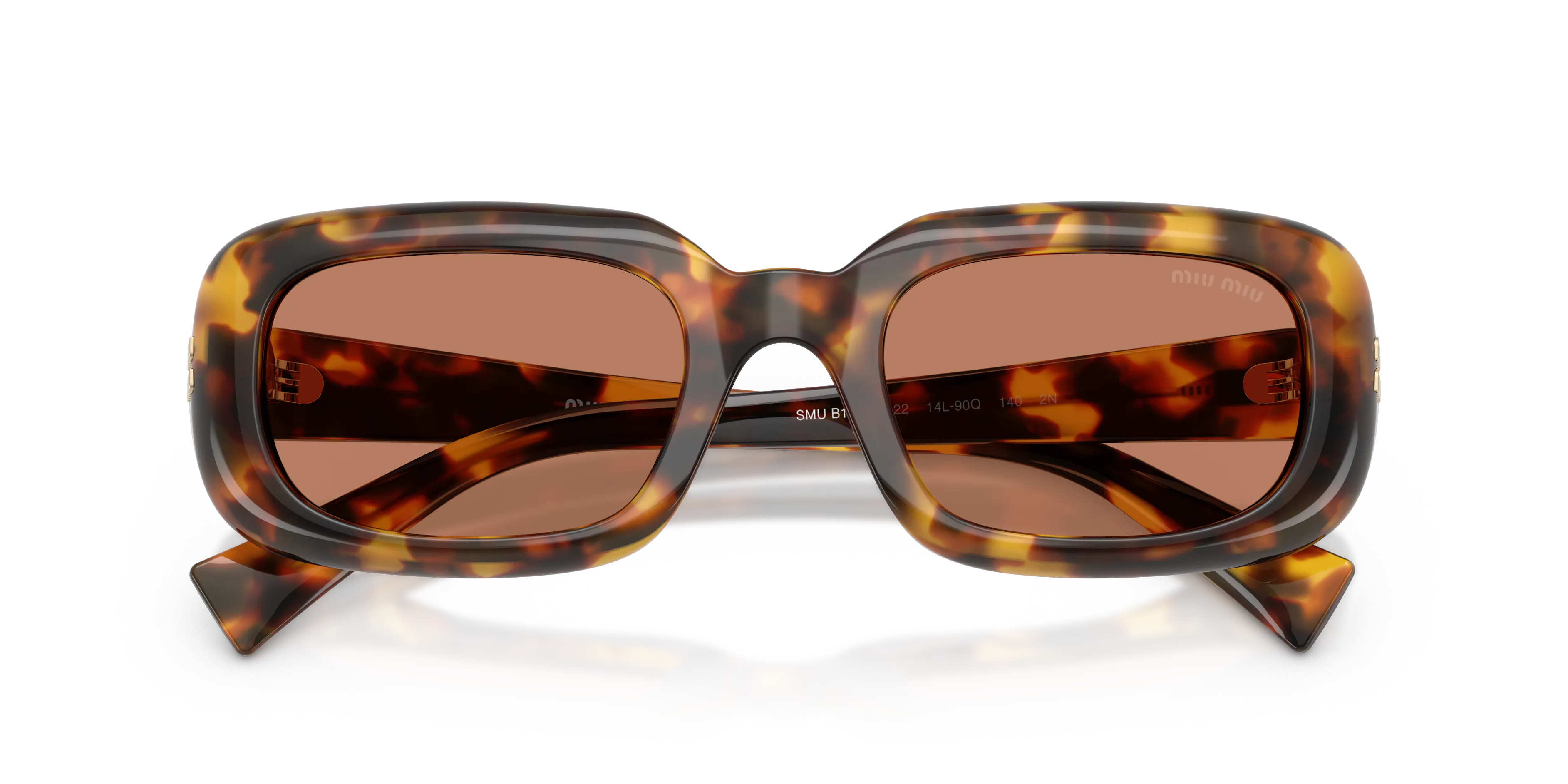 Miu Miu MU B13S 14L90Q Occhiali da sole Acetato Tartaruga Marrone Squadrata Normale - immagine 2
