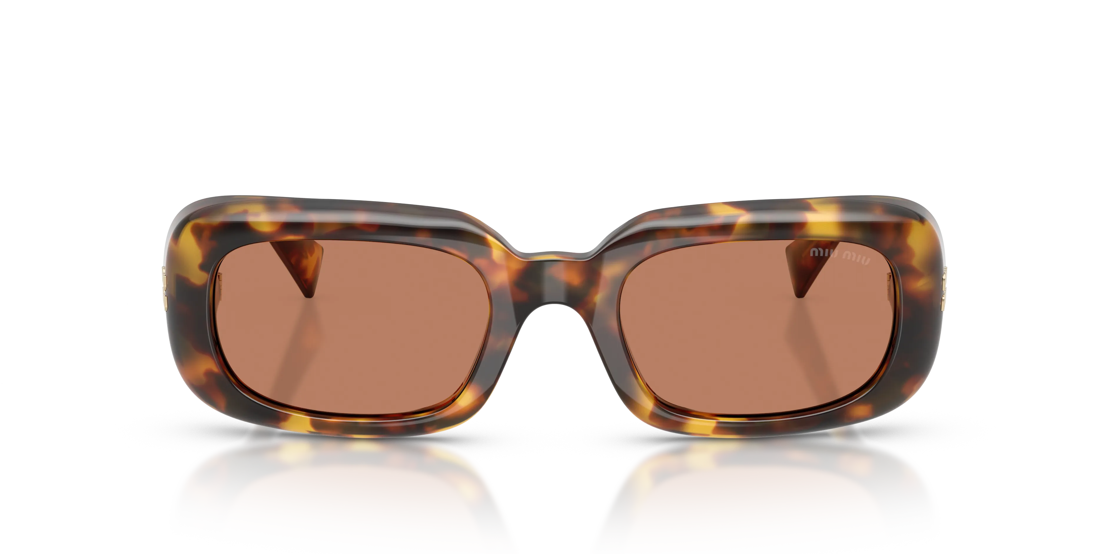 Miu Miu MU B13S 14L90Q Occhiali da sole Acetato Tartaruga Marrone Squadrata Normale - immagine 3