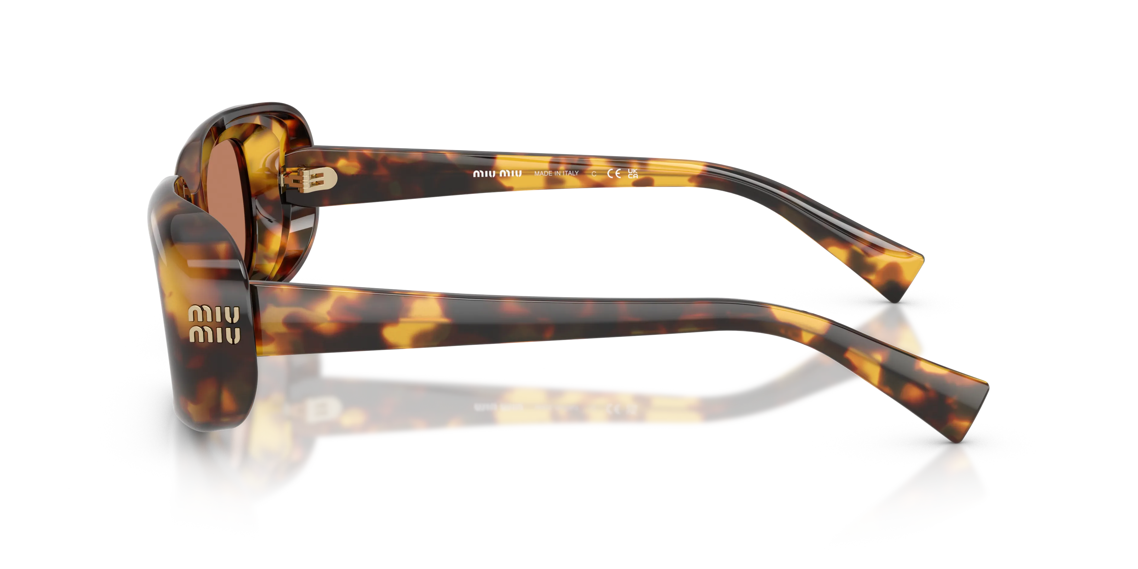 Miu Miu MU B13S 14L90Q Occhiali da sole Acetato Tartaruga Marrone Squadrata Normale - immagine 4