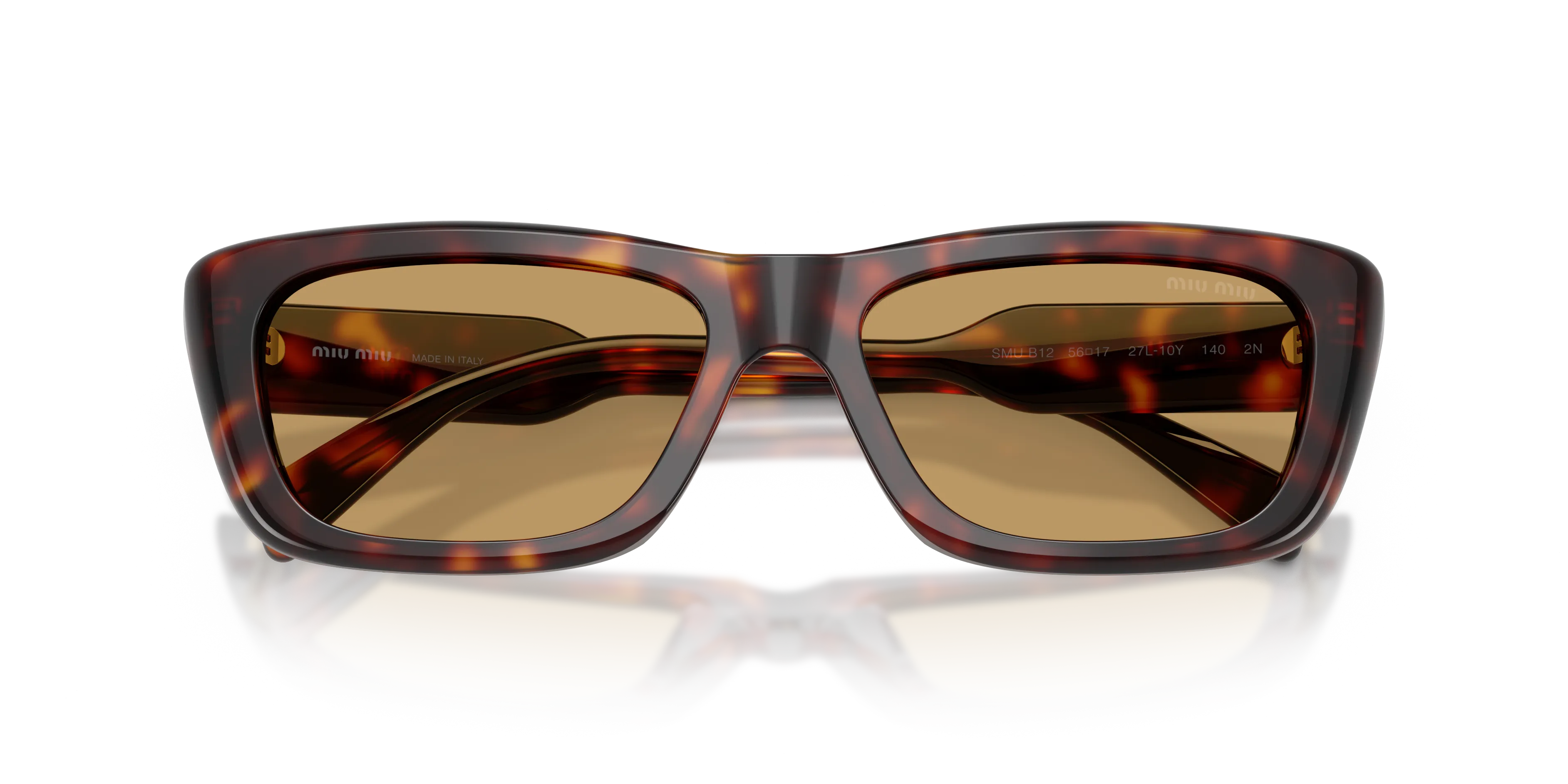 Miu Miu MU B12S 27L10Y Occhiali da sole Acetato Tartaruga Marrone Squadrata Normale - immagine 2