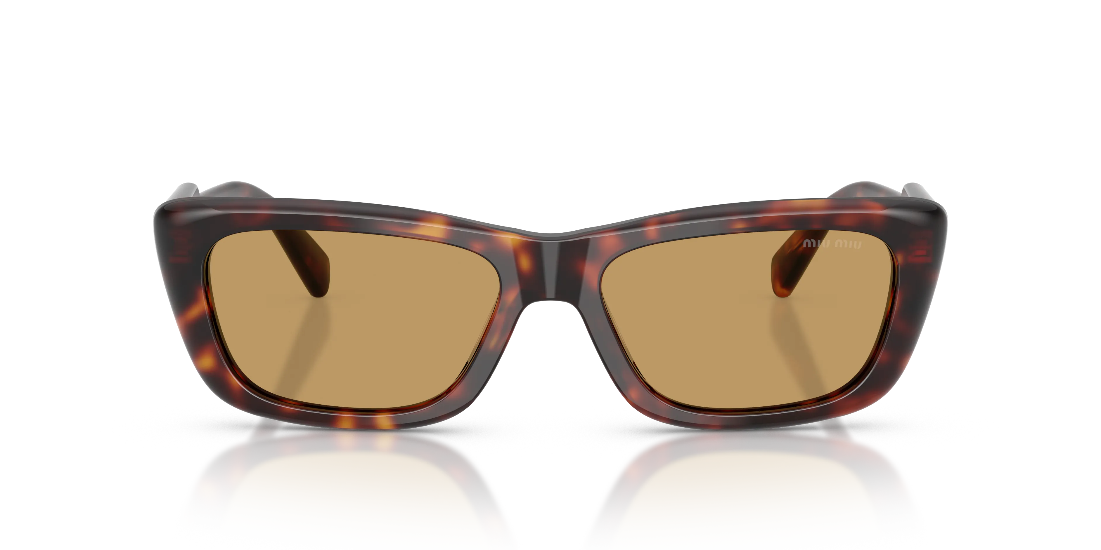 Miu Miu MU B12S 27L10Y Occhiali da sole Acetato Tartaruga Marrone Squadrata Normale - immagine 3