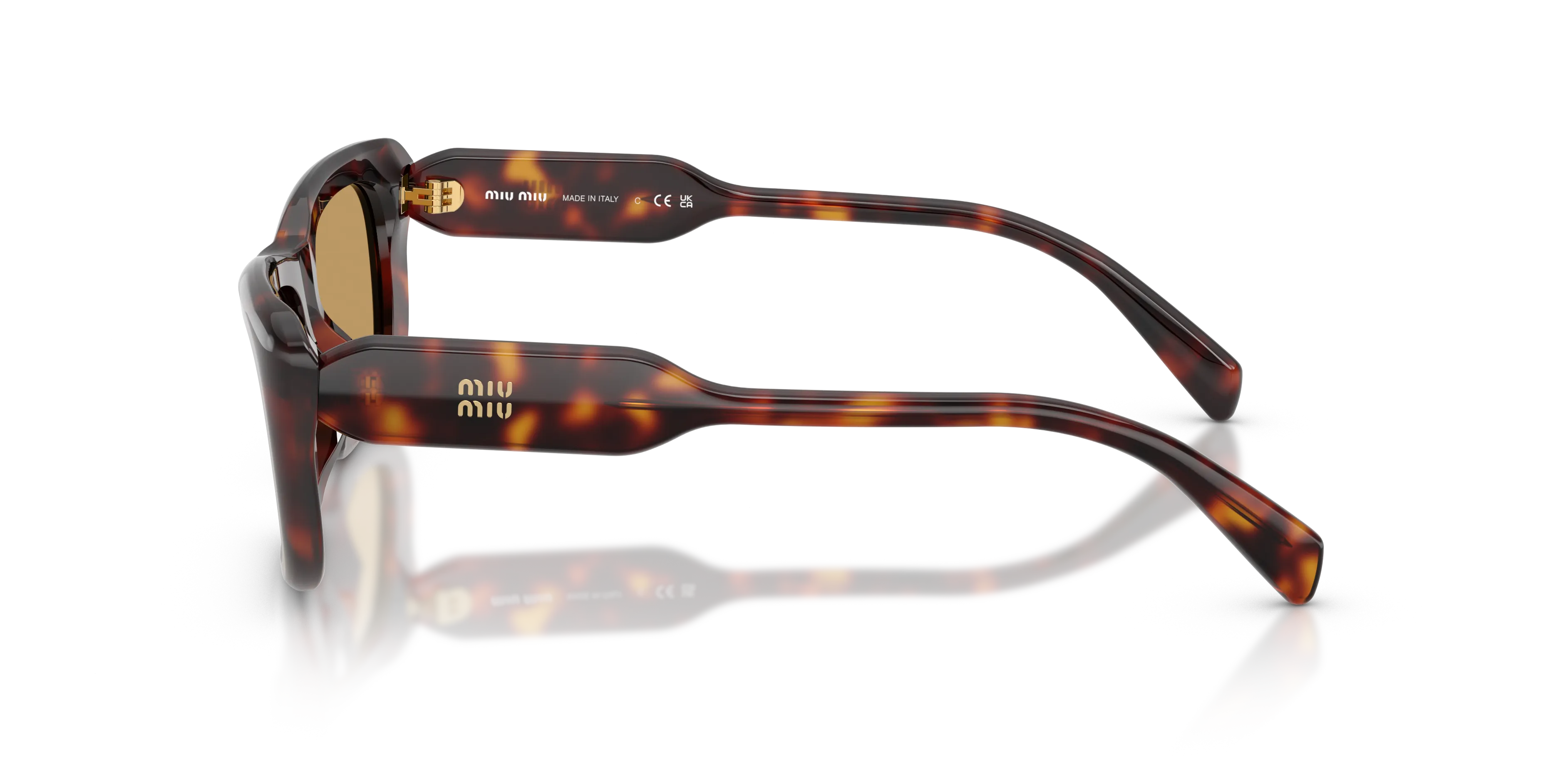 Miu Miu MU B12S 27L10Y Occhiali da sole Acetato Tartaruga Marrone Squadrata Normale - immagine 4
