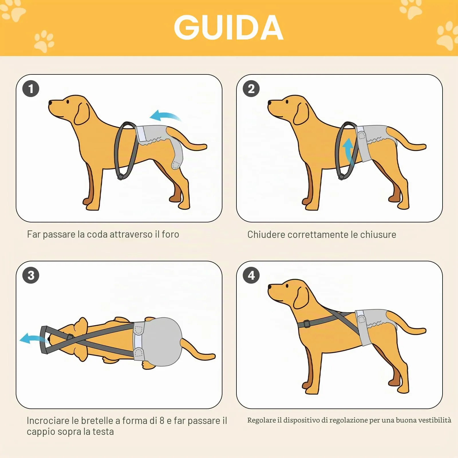 Avont 3 Pezzi Pannolini Cane Femmina con Cinghie non Cadessero, Mutandine Cane Femmina Calore Altamente e Incontinenza Riutilizzabili -M Frutta Verde/Giallo/Rosa - immagine 6