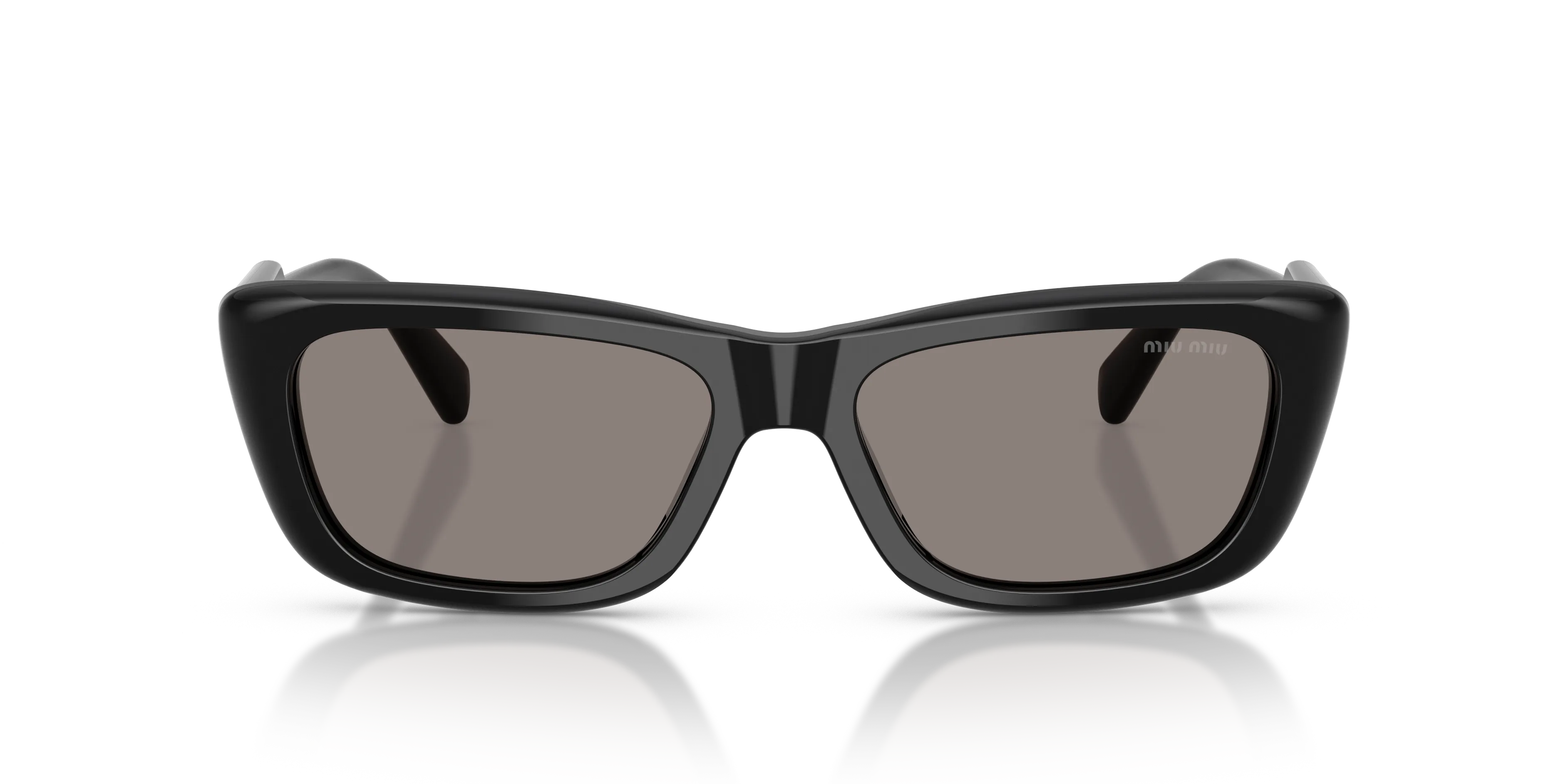 Miu Miu MU B12S 16K80Q Occhiali da sole Acetato Nero Grigio Squadrata Normale - immagine 3