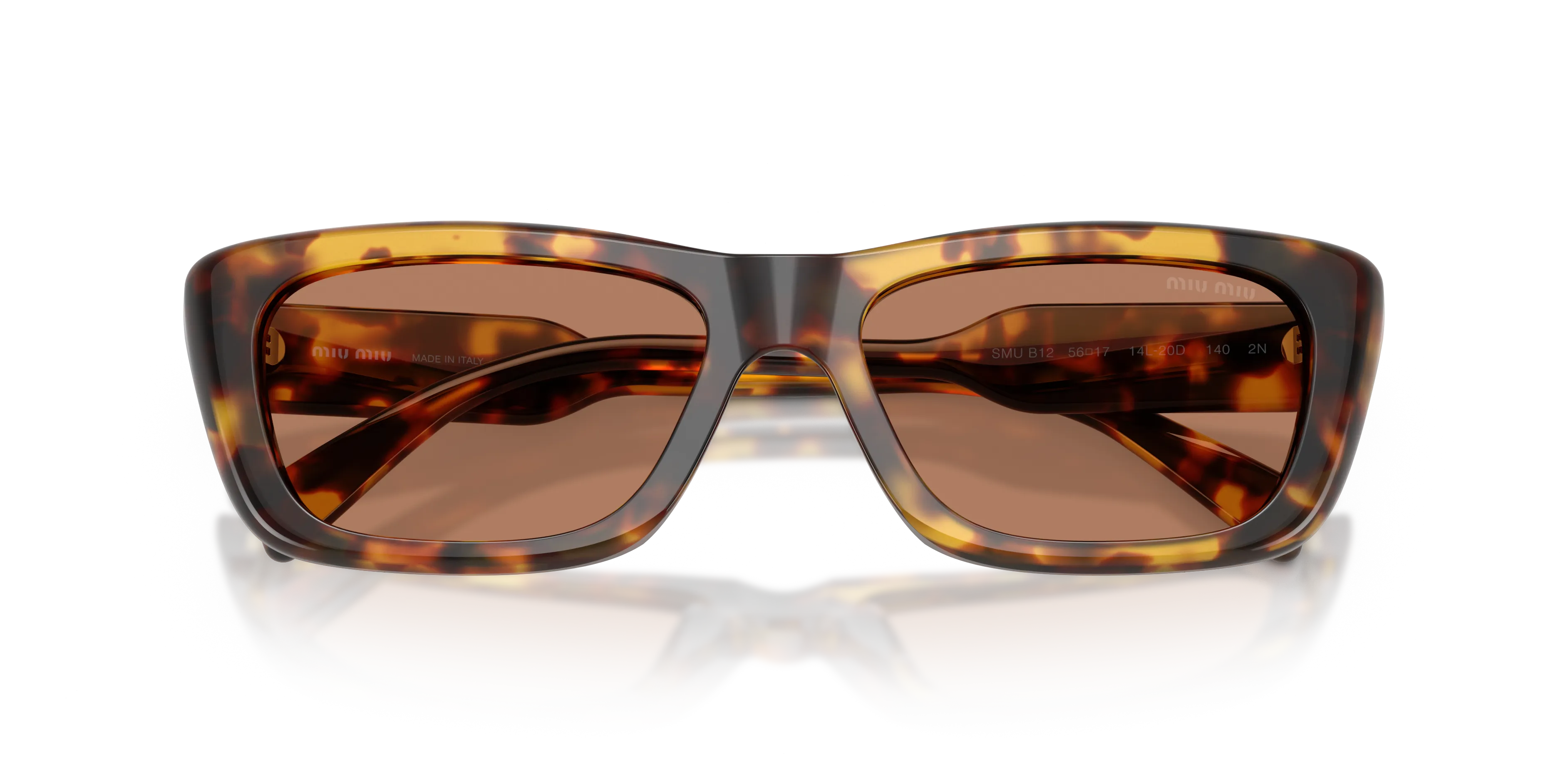 Miu Miu MU B12S 14L20D Occhiali da sole Acetato Tartaruga Marrone Squadrata Normale - immagine 2