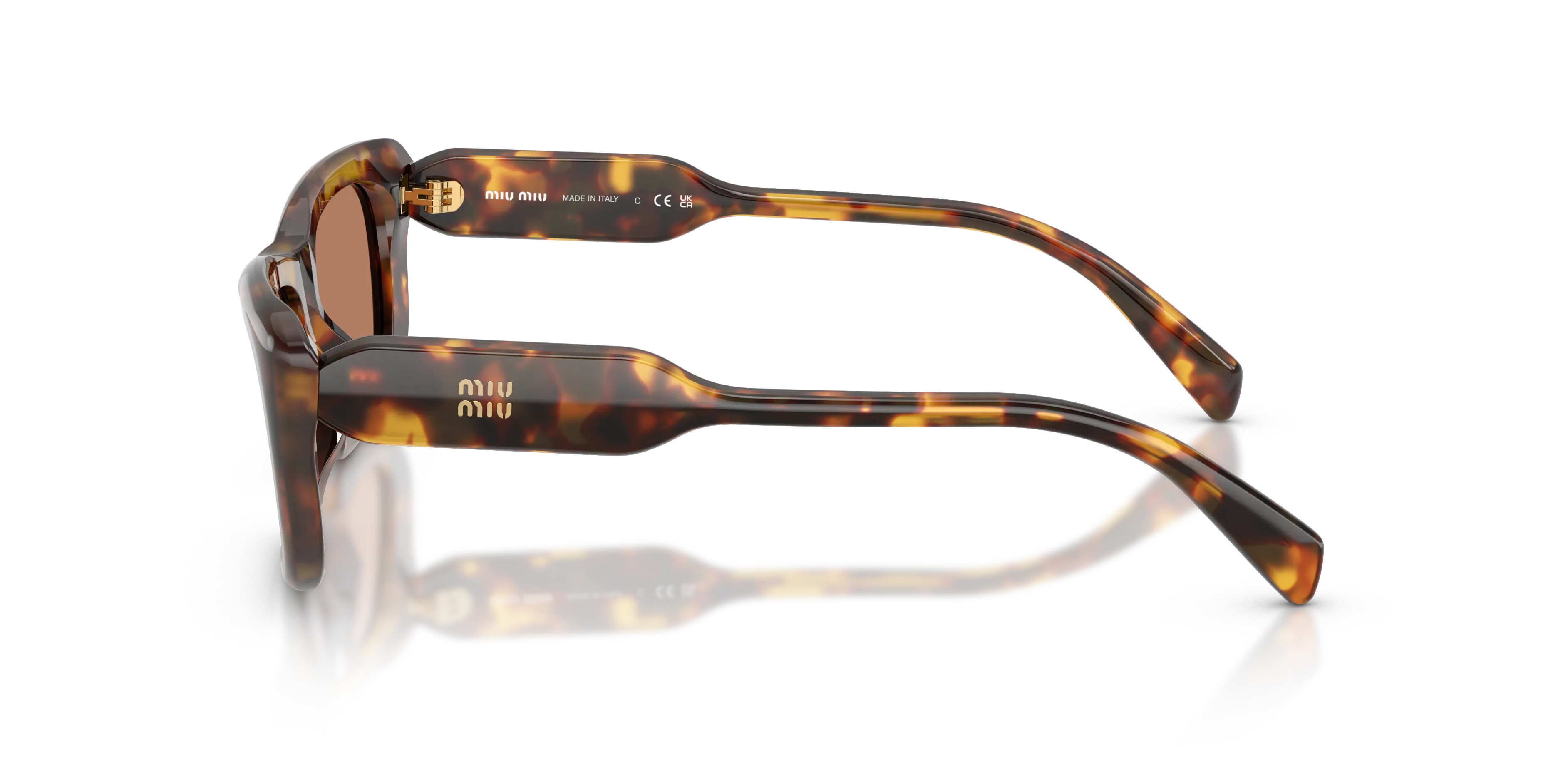 Miu Miu MU B12S 14L20D Occhiali da sole Acetato Tartaruga Marrone Squadrata Normale - immagine 4