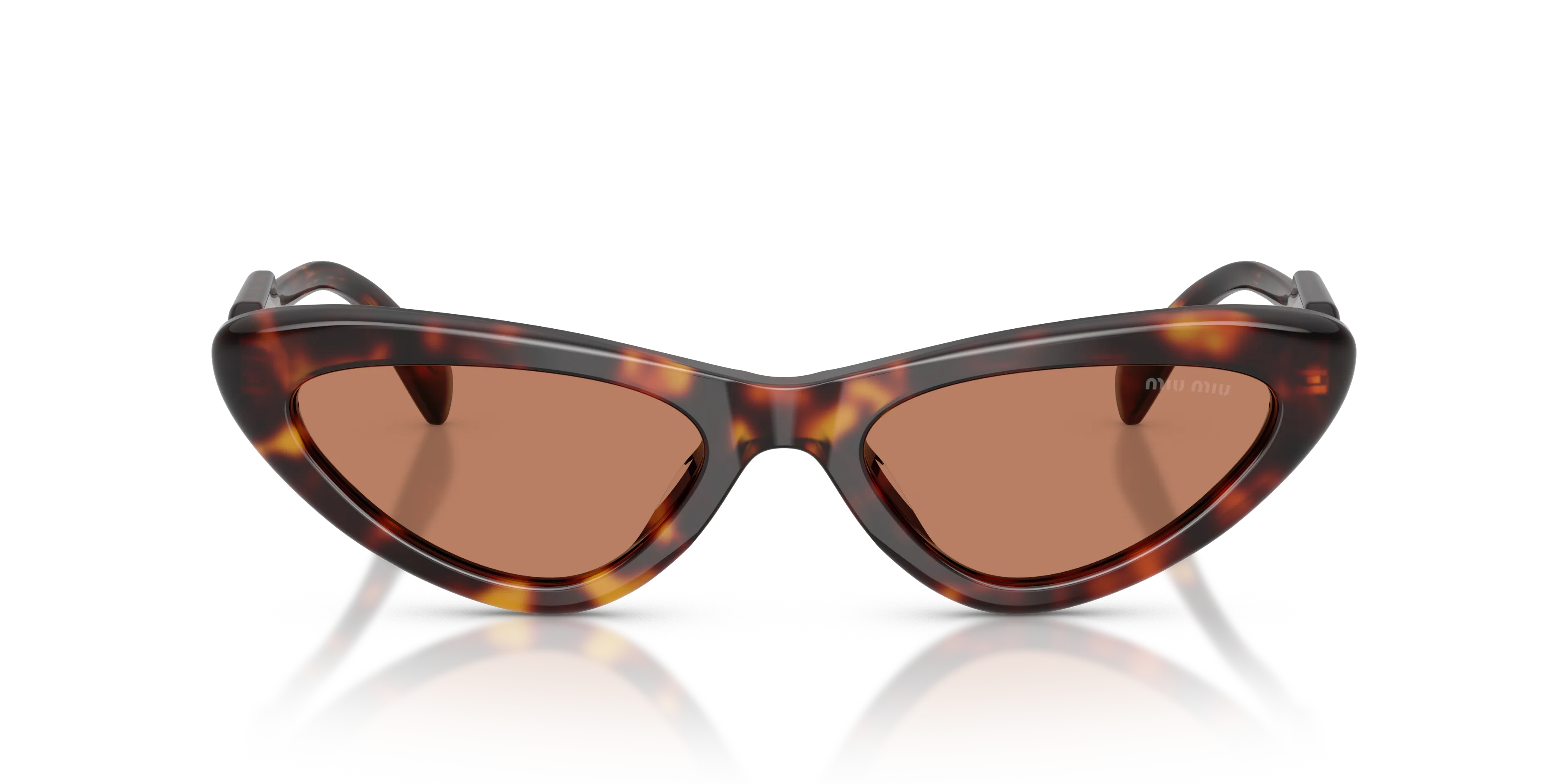 Miu Miu MU B11SU 27L90Q Occhiali da sole Acetato Tartaruga Marrone Cat Eye Normale - immagine 3