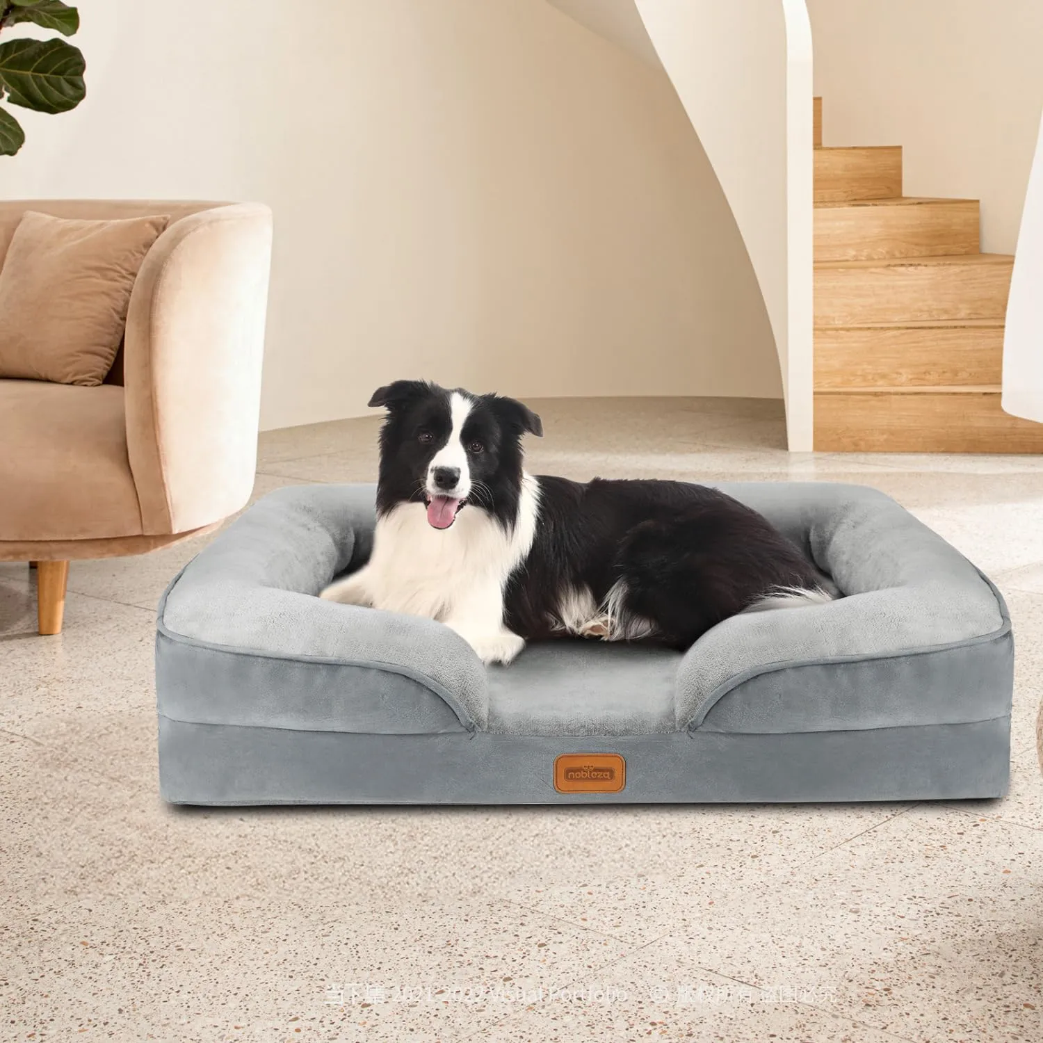 Nobleza Cuccia Cane Interno Taglia Media, 89x63x17cm, Cuscino per Cani Grandi Impermeabile, Cuccia Ortopedica per Cani Grandi, Lettino per Cane Sfoderabile e Lavabile - immagine 9