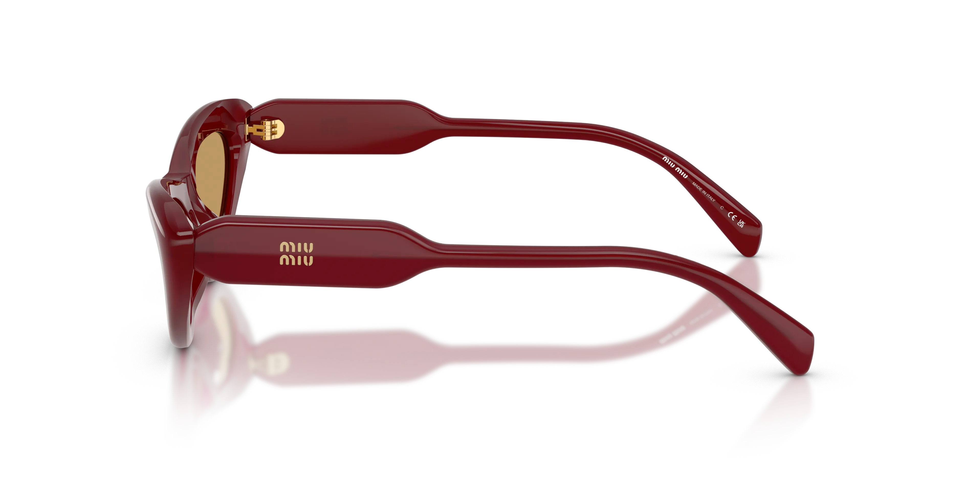 Miu Miu MU B11SU 21I10Y Occhiali da sole Acetato Viola Marrone Cat Eye Normale - immagine 4