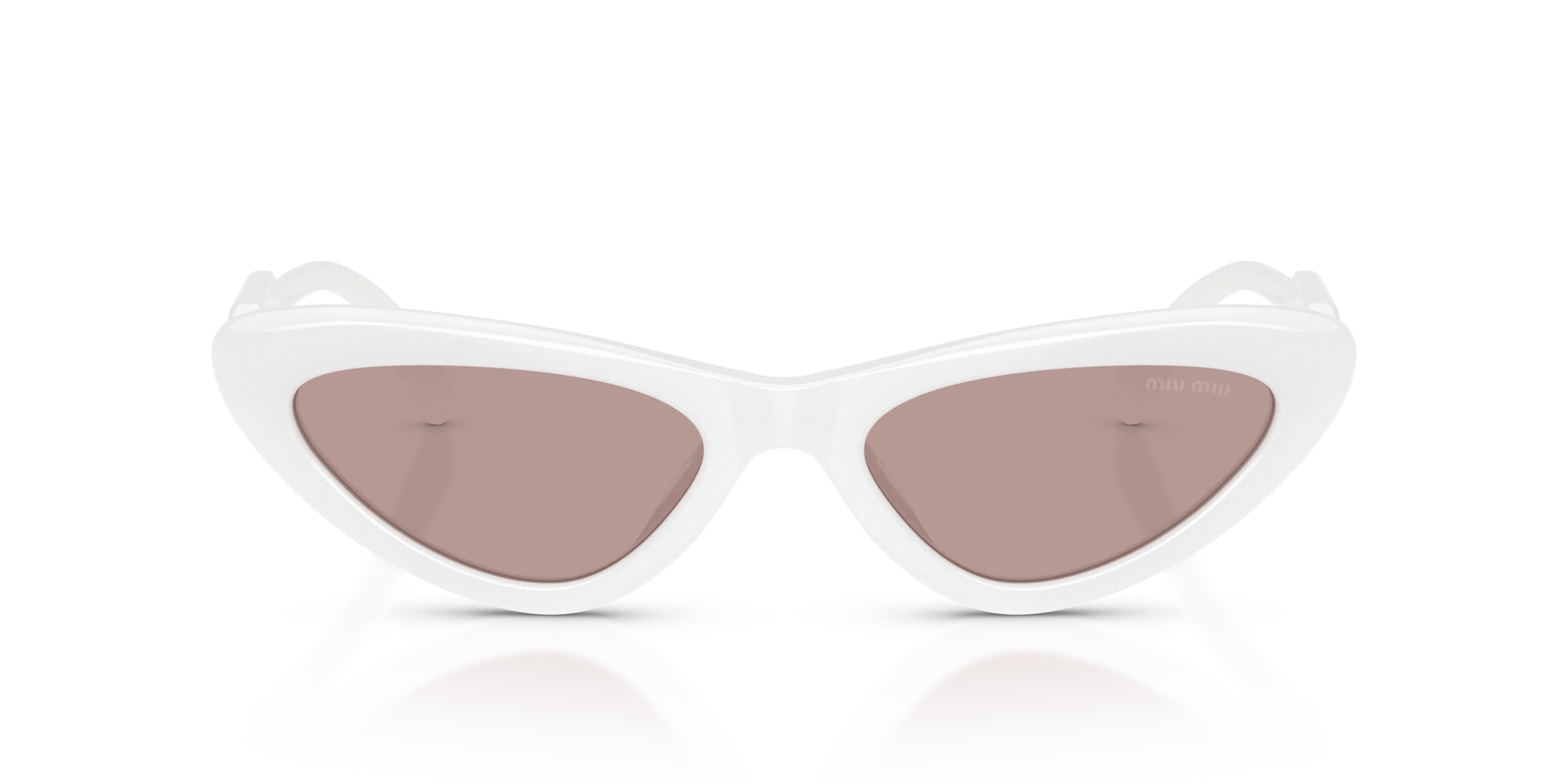 Miu Miu MU B11SU 20M20I Occhiali da sole Acetato Bianco Marrone Cat Eye Normale - immagine 3