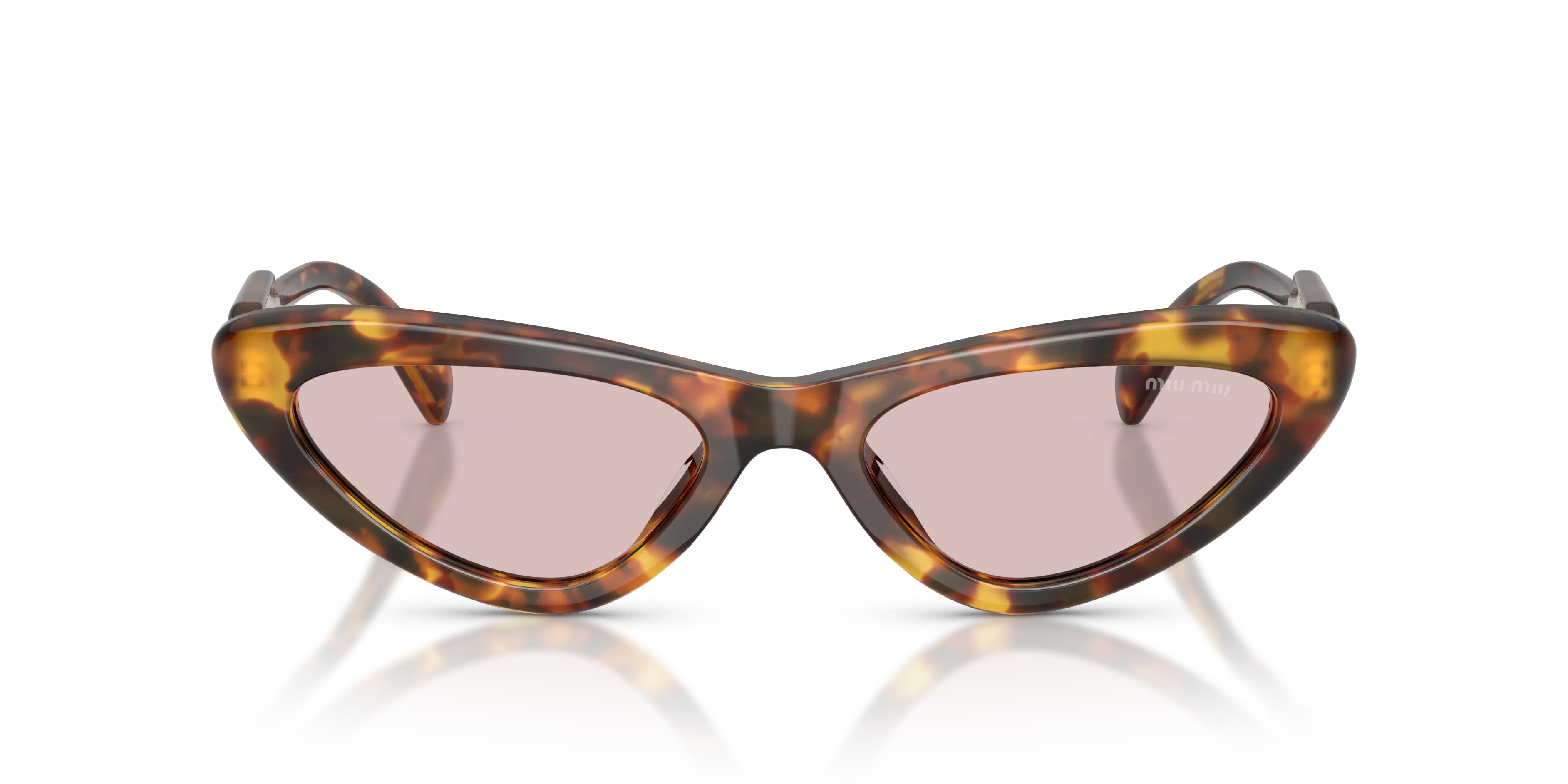 Miu Miu MU B11SU 14L4I0 Occhiali da sole Acetato Tartaruga Rosa Cat Eye Normale - immagine 3