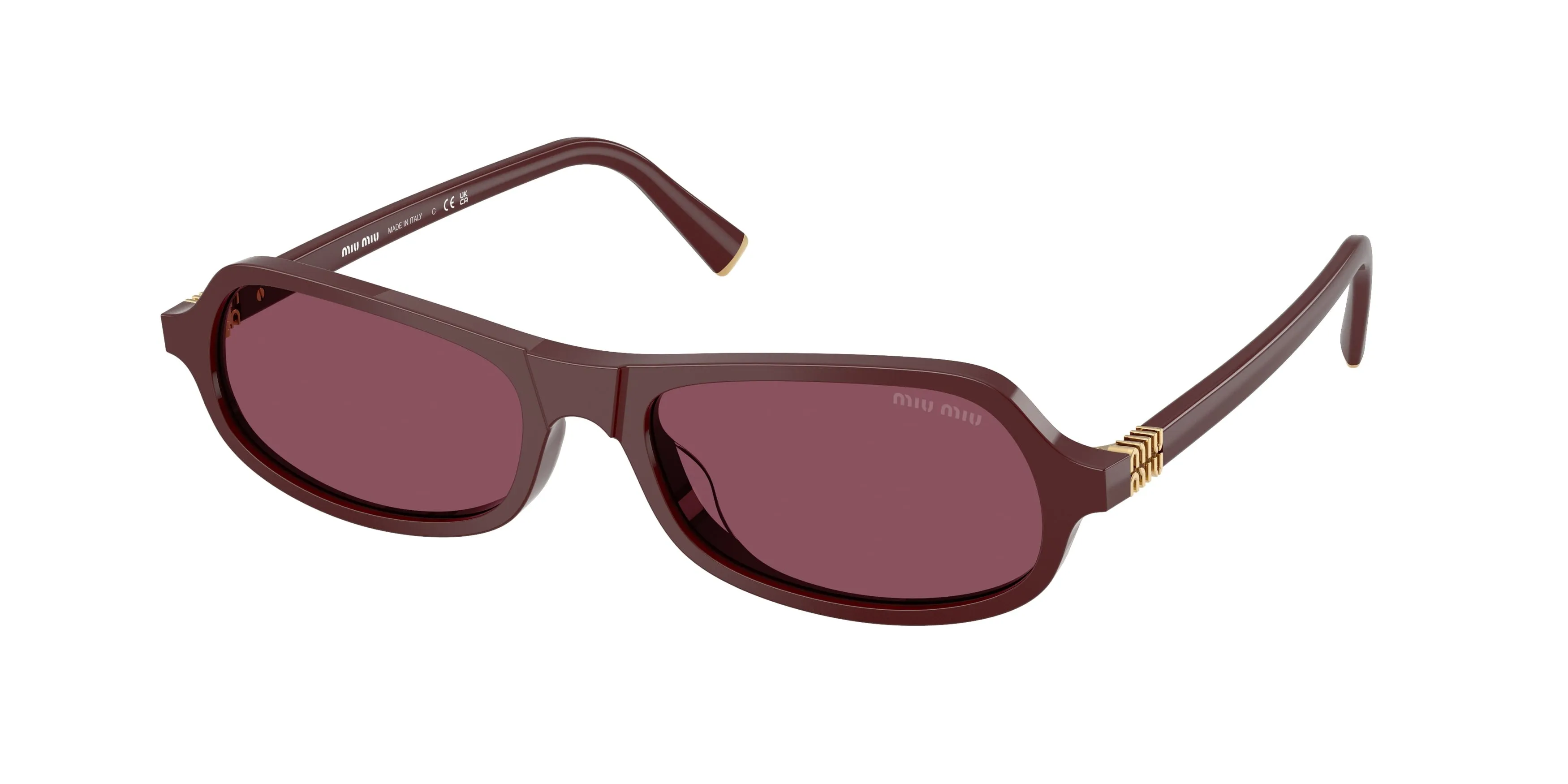 Miu Miu MU B10SU 26L20Y Occhiali da sole Acetato Viola Viola Geometrica Normale - immagine 1