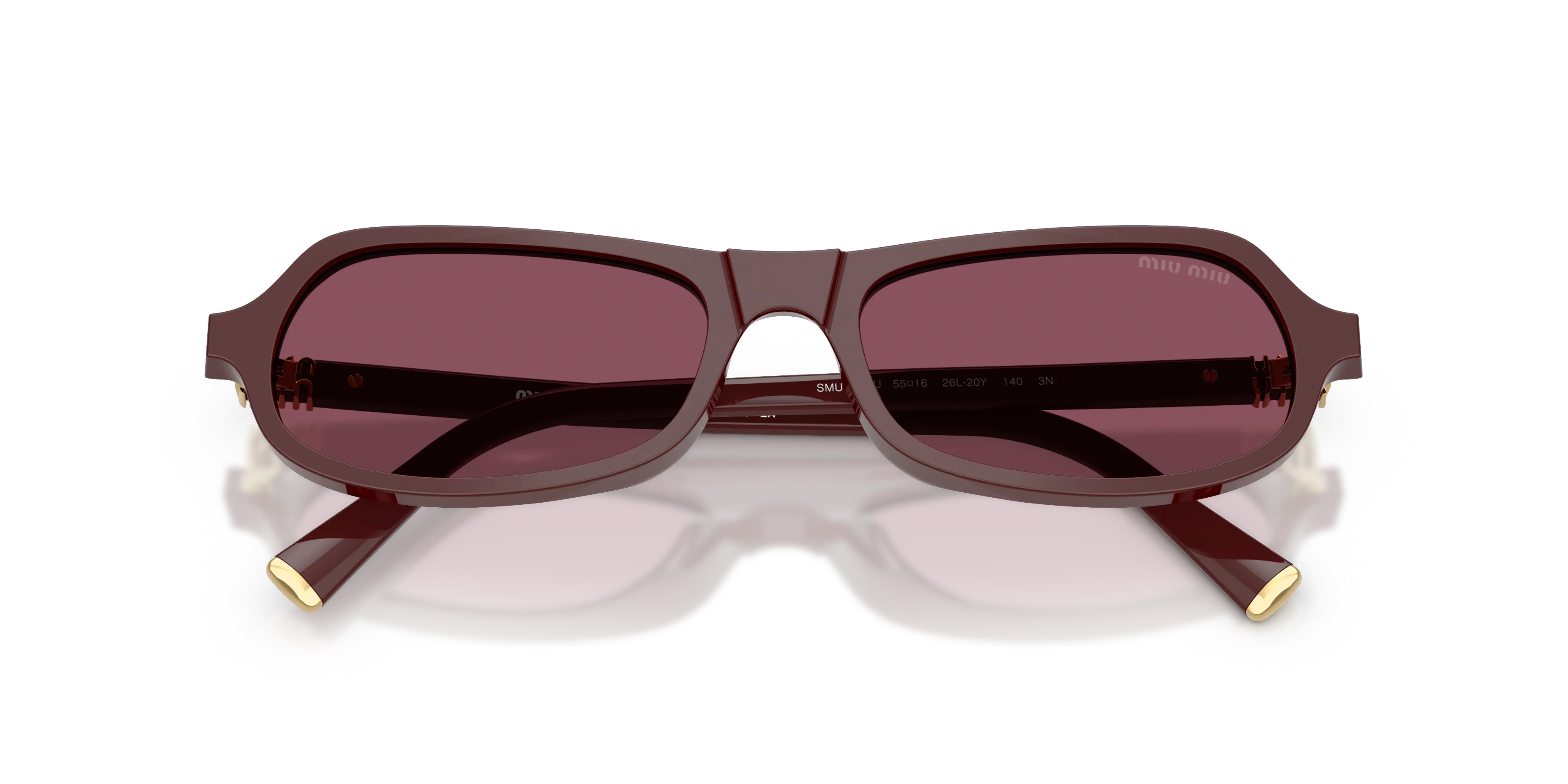 Miu Miu MU B10SU 26L20Y Occhiali da sole Acetato Viola Viola Geometrica Normale - immagine 2