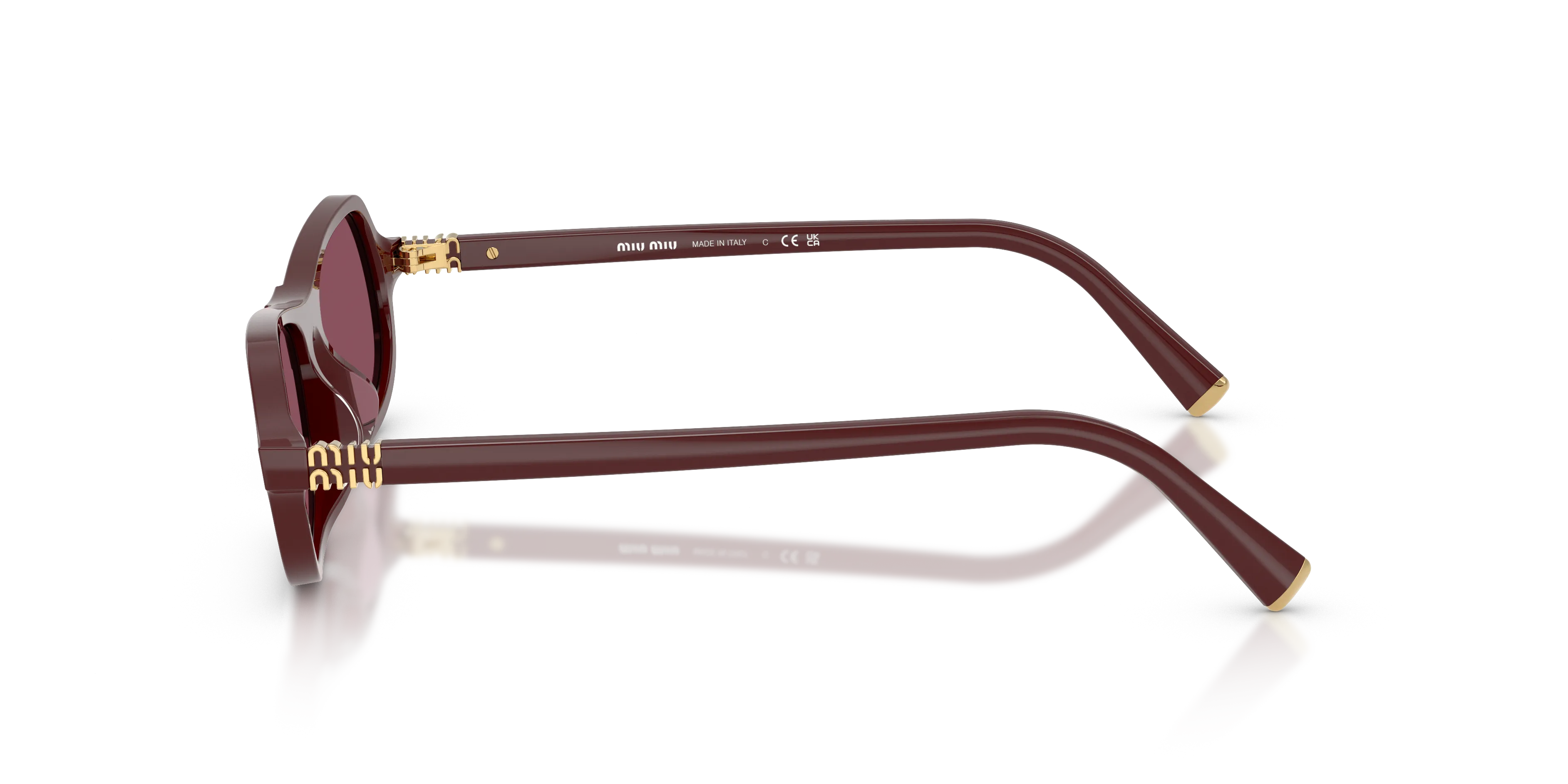 Miu Miu MU B10SU 26L20Y Occhiali da sole Acetato Viola Viola Geometrica Normale - immagine 4