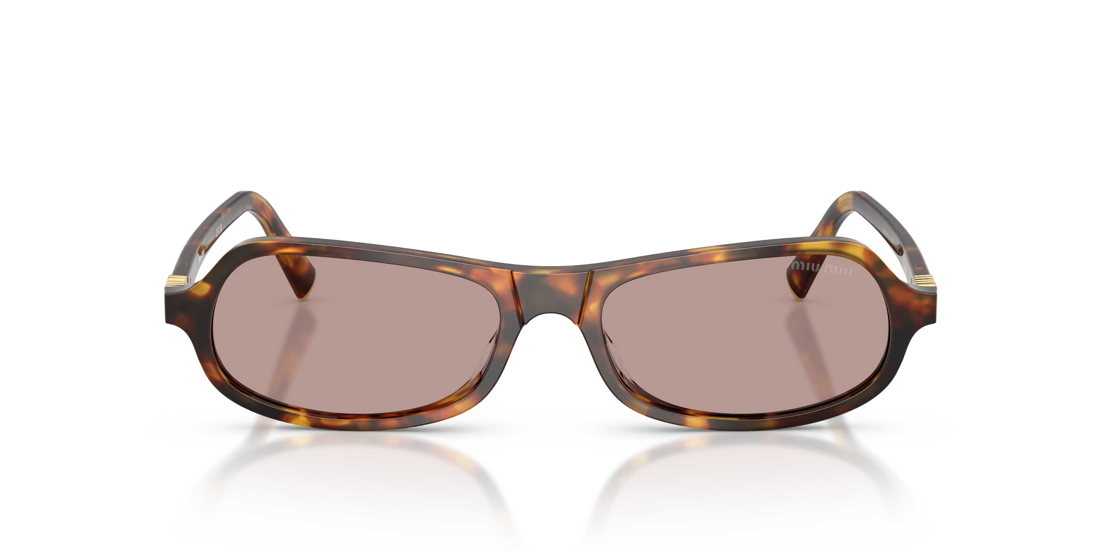 Miu Miu MU B10SU 14L20I Occhiali da sole Acetato Tartaruga Marrone Geometrica Normale - immagine 3