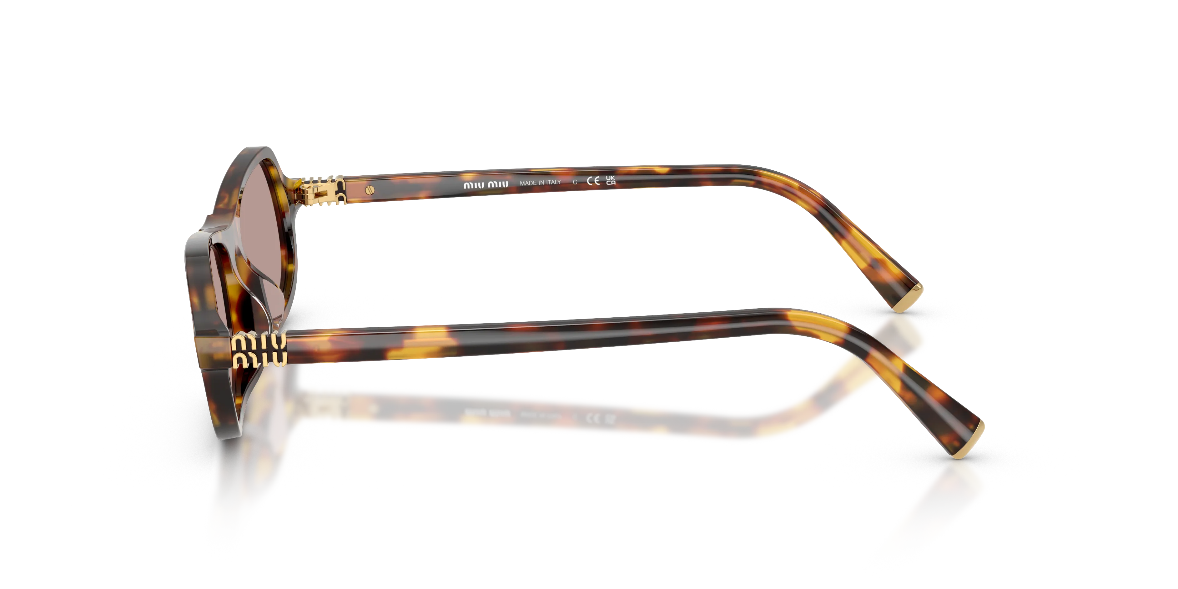Miu Miu MU B10SU 14L20I Occhiali da sole Acetato Tartaruga Marrone Geometrica Normale - immagine 4