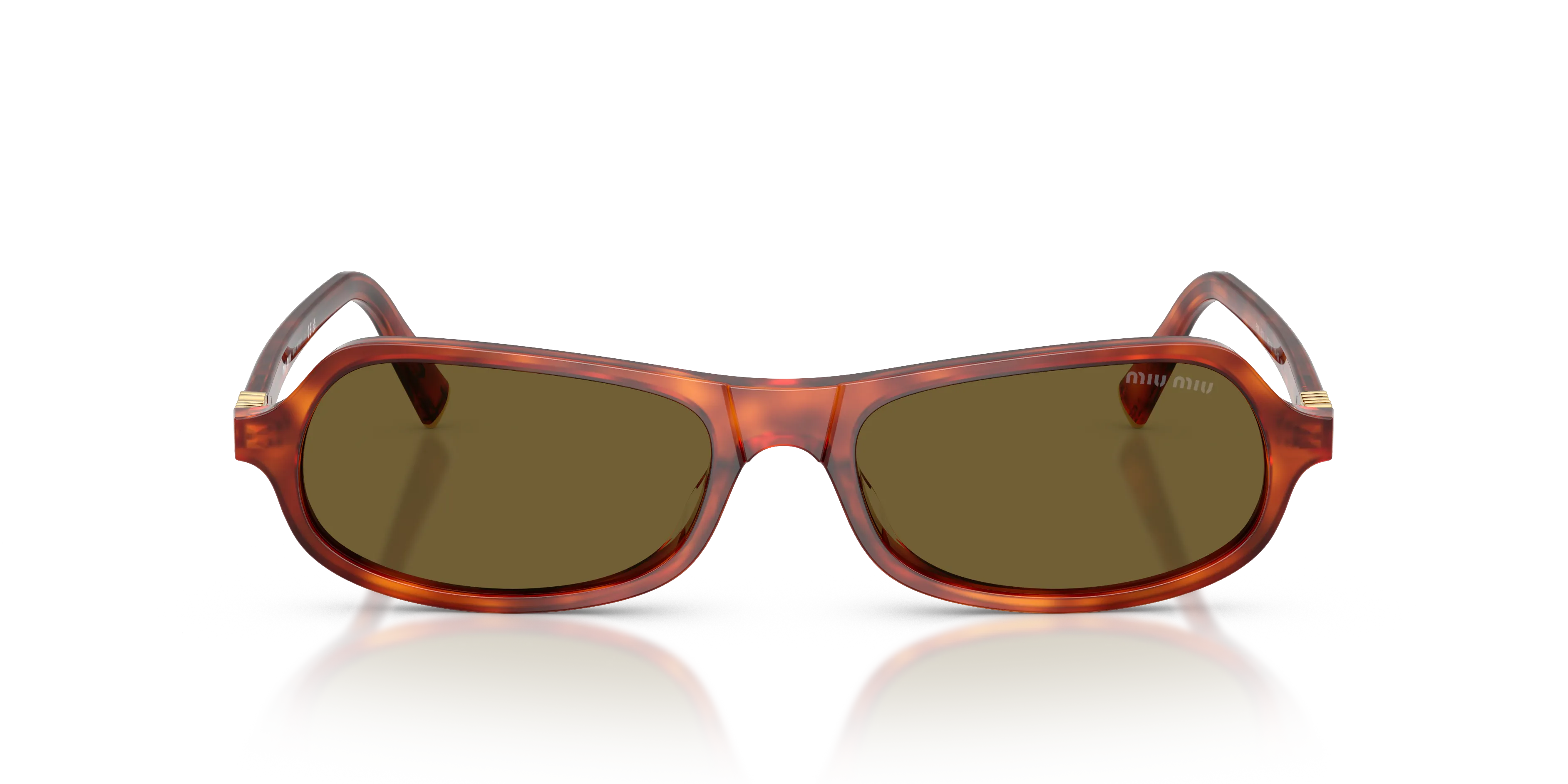 Miu Miu MU B10SU 11P09Z Occhiali da sole Acetato Marrone Marrone Geometrica Normale - immagine 3