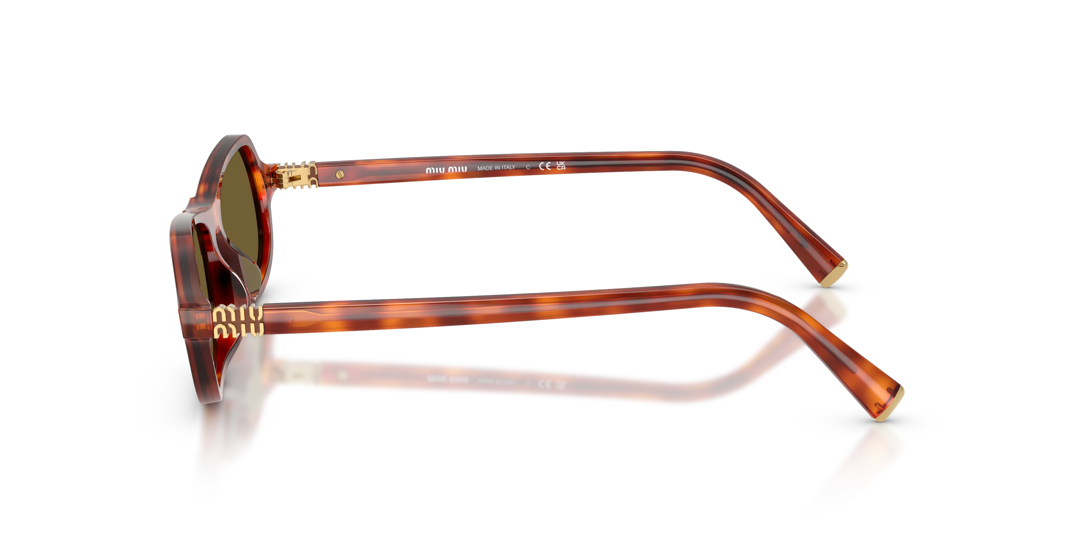 Miu Miu MU B10SU 11P09Z Occhiali da sole Acetato Marrone Marrone Geometrica Normale - immagine 4