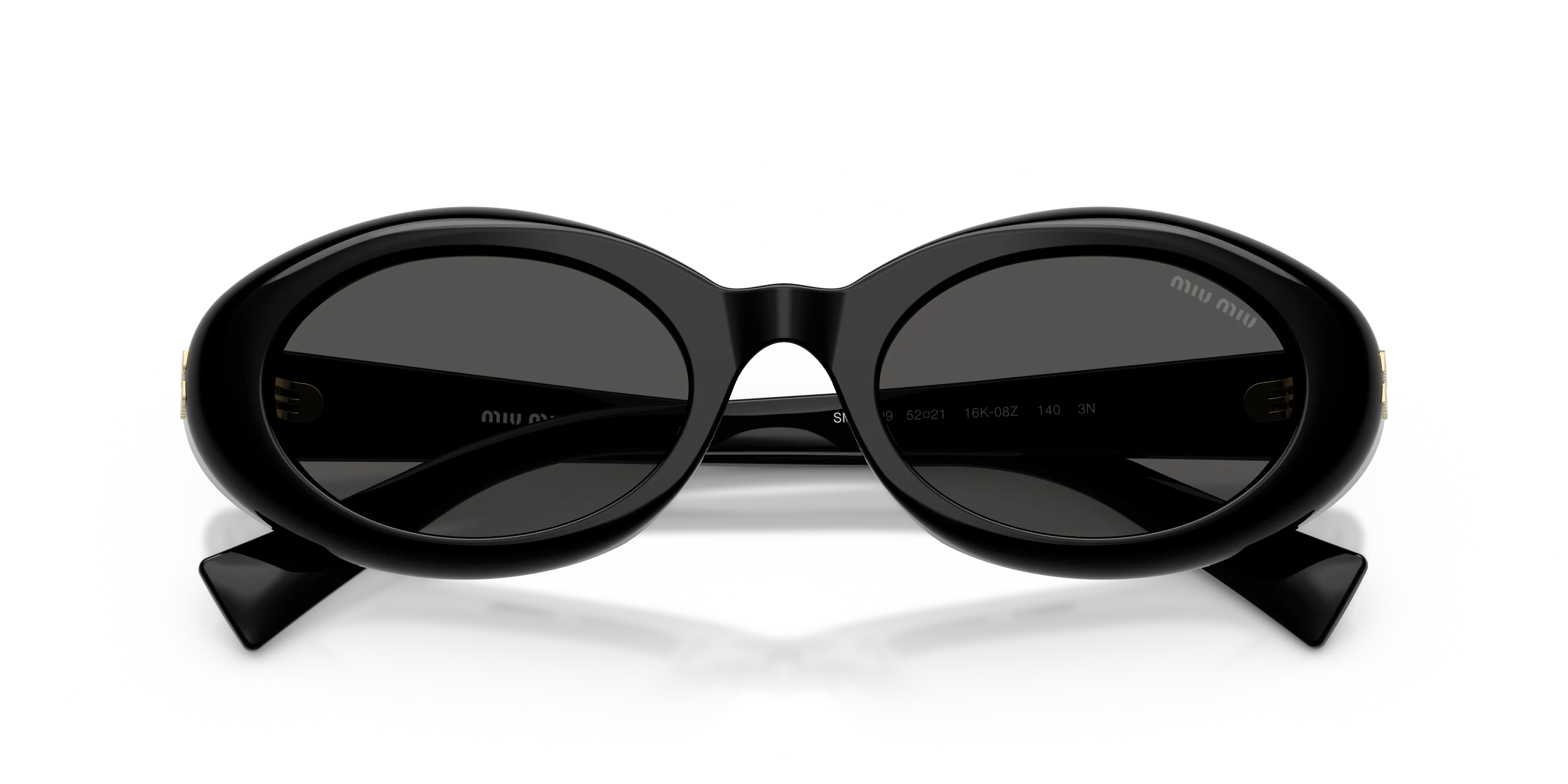 Miu Miu MU B09S 16K08Z Occhiali da sole Acetato Nero Grigio Rotonda Normale - immagine 2