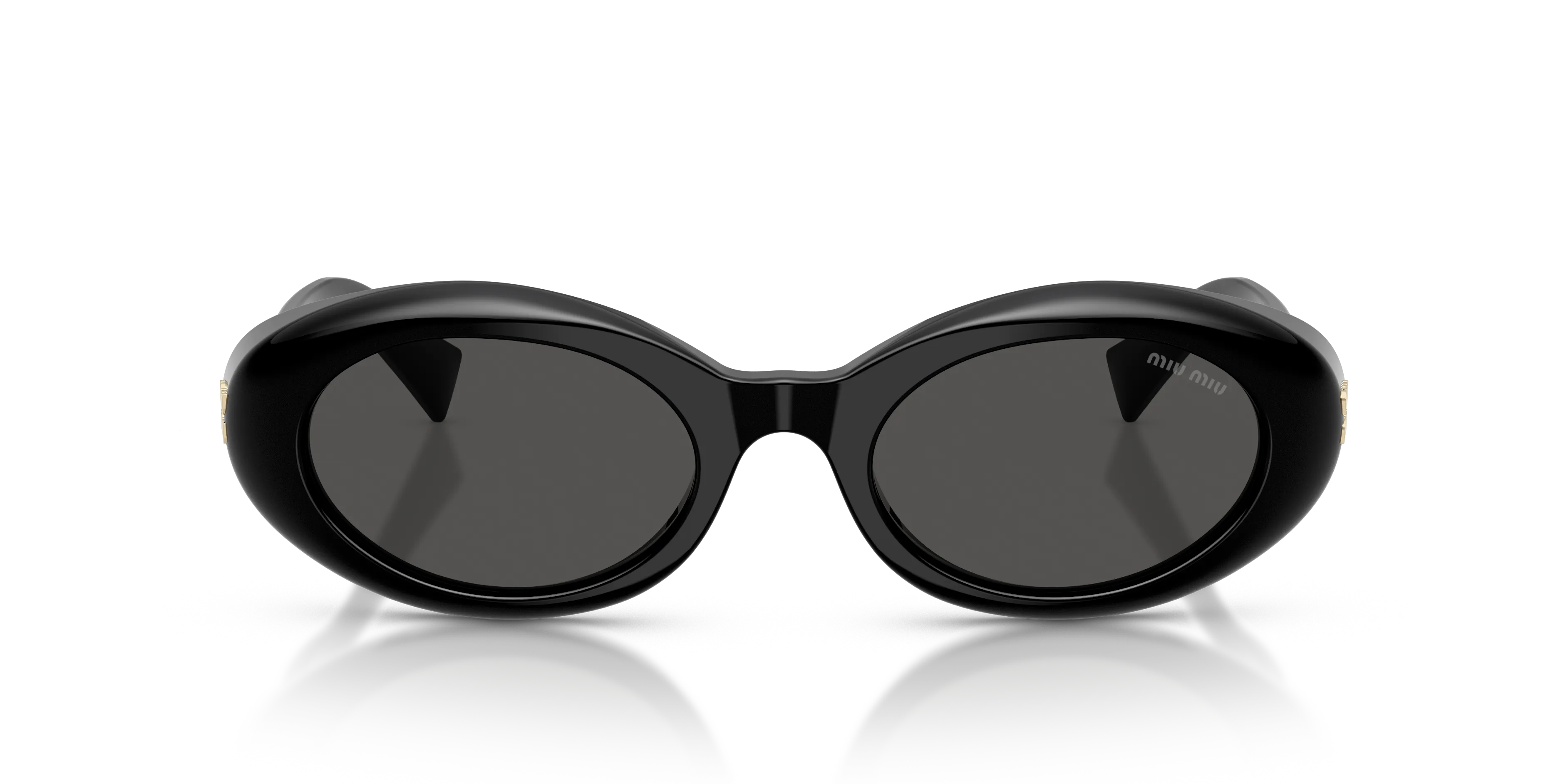 Miu Miu MU B09S 16K08Z Occhiali da sole Acetato Nero Grigio Rotonda Normale - immagine 3