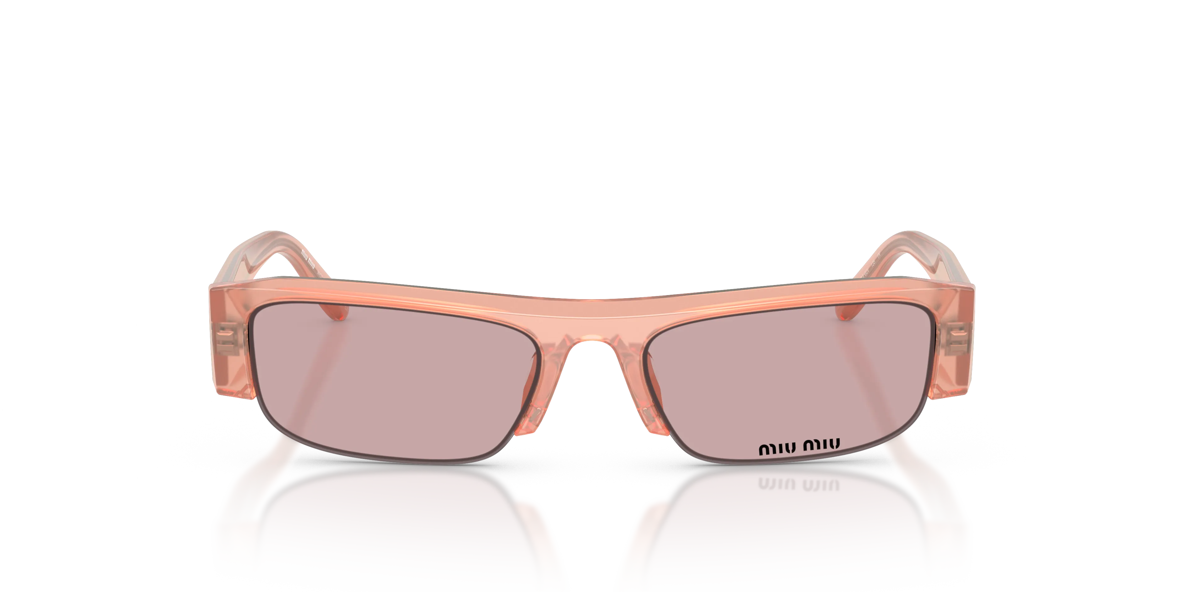 Miu Miu MU B07S 20I60V Occhiali da sole Acetato Rosa Rosa Squadrata Normale - immagine 3