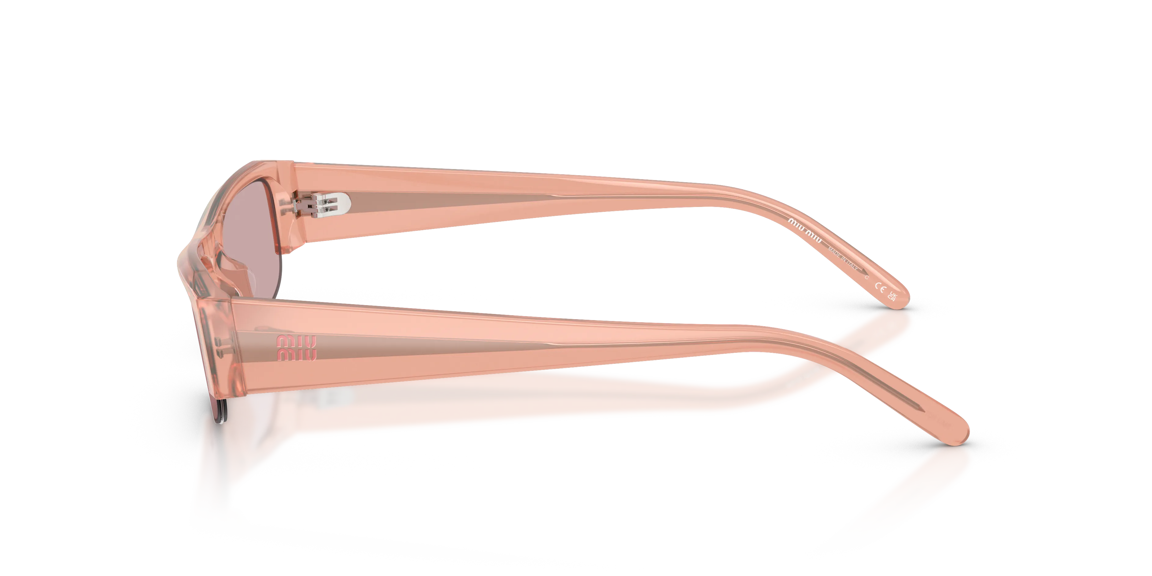 Miu Miu MU B07S 20I60V Occhiali da sole Acetato Rosa Rosa Squadrata Normale - immagine 4