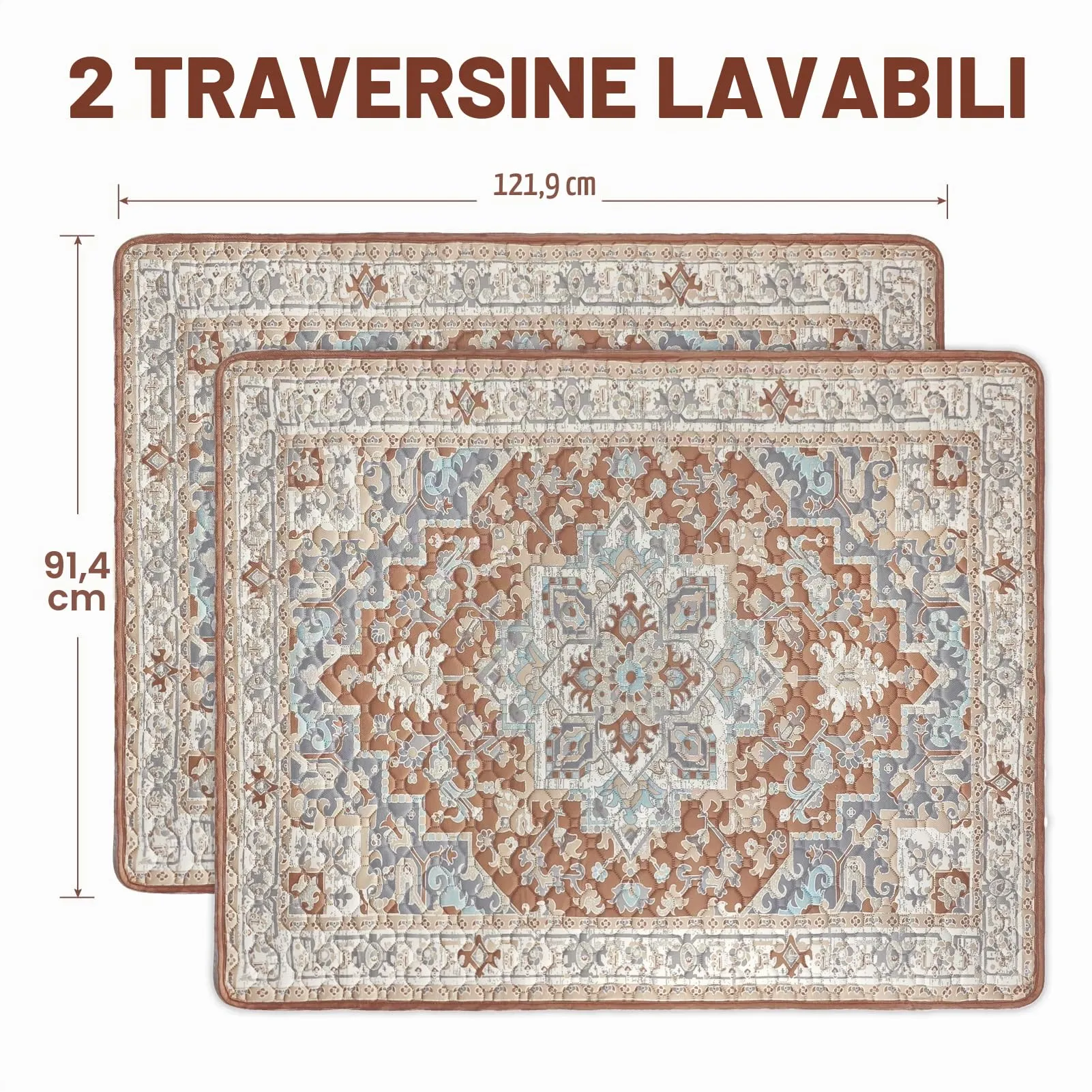 YOSEPATI Tappetini lavabili per cani, 2 tappetini con feromoni, 122x92 cm - immagine 2