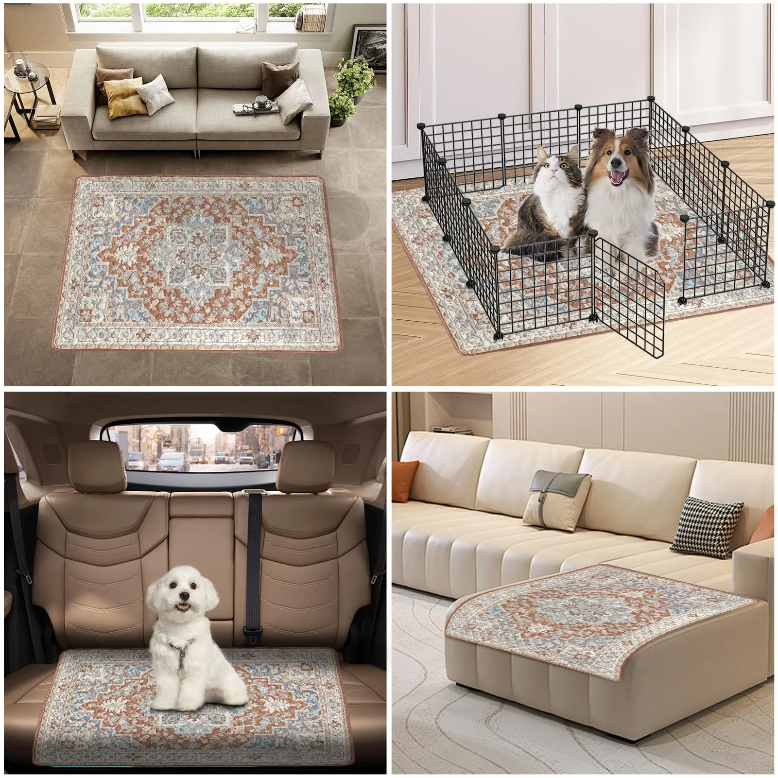 YOSEPATI Tappetini lavabili per cani, 2 tappetini con feromoni, 122x92 cm - immagine 6