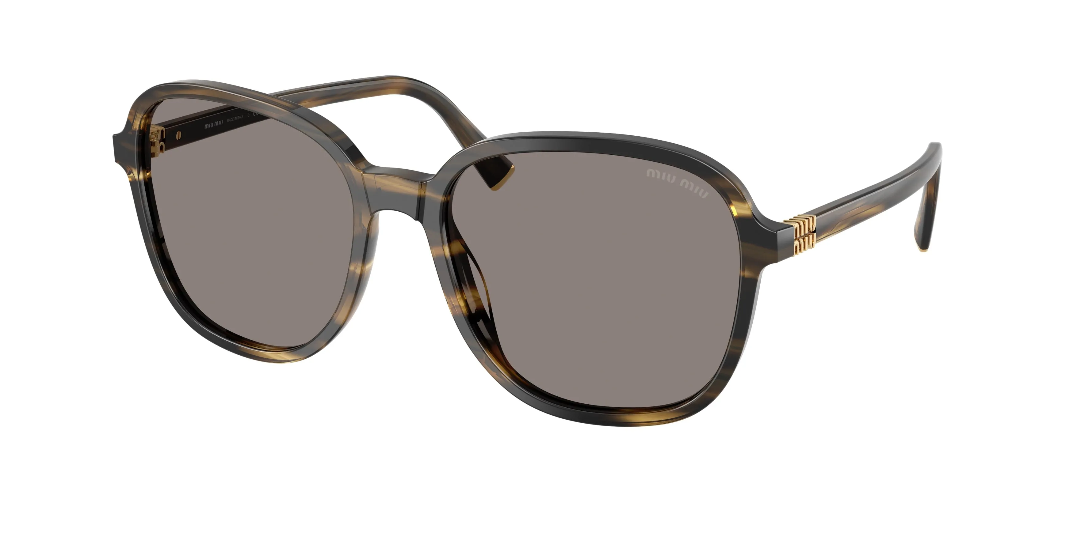 Miu Miu MU B01S 25E80Q Occhiali da sole Acetato Verde Grigio Pillow Normale - immagine 1