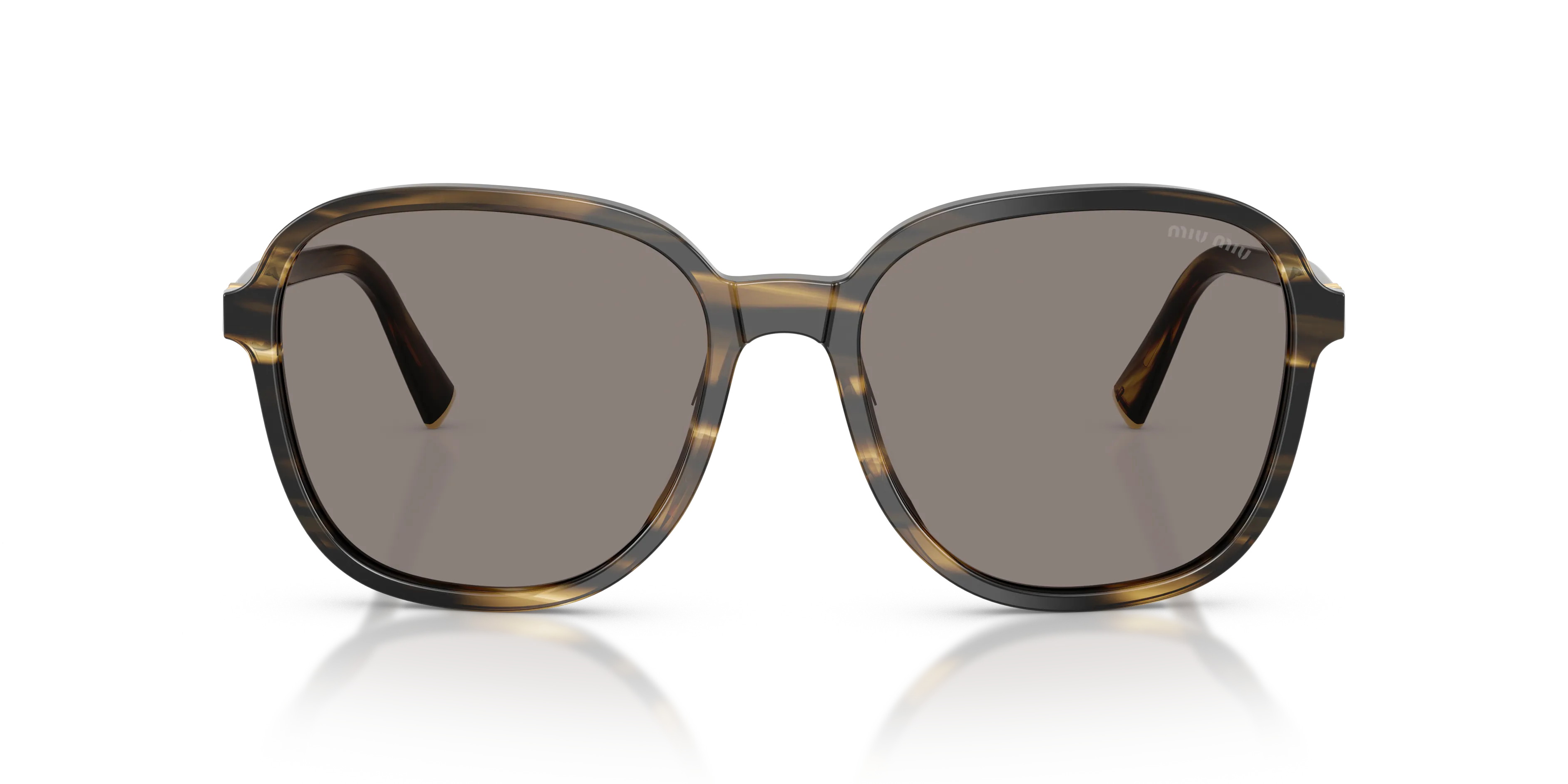 Miu Miu MU B01S 25E80Q Occhiali da sole Acetato Verde Grigio Pillow Normale - immagine 3