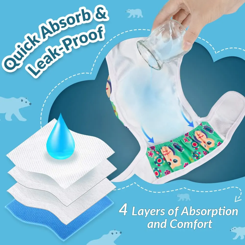 SlowTon Pannolini Riutilizzabili Del Cane Femmina, 3 Pack No Leak Lavabili Dog Period Pantaloni Super assorbenti Pannolini Sanitari Del Cane con Pulsanti Regolabili - immagine 3