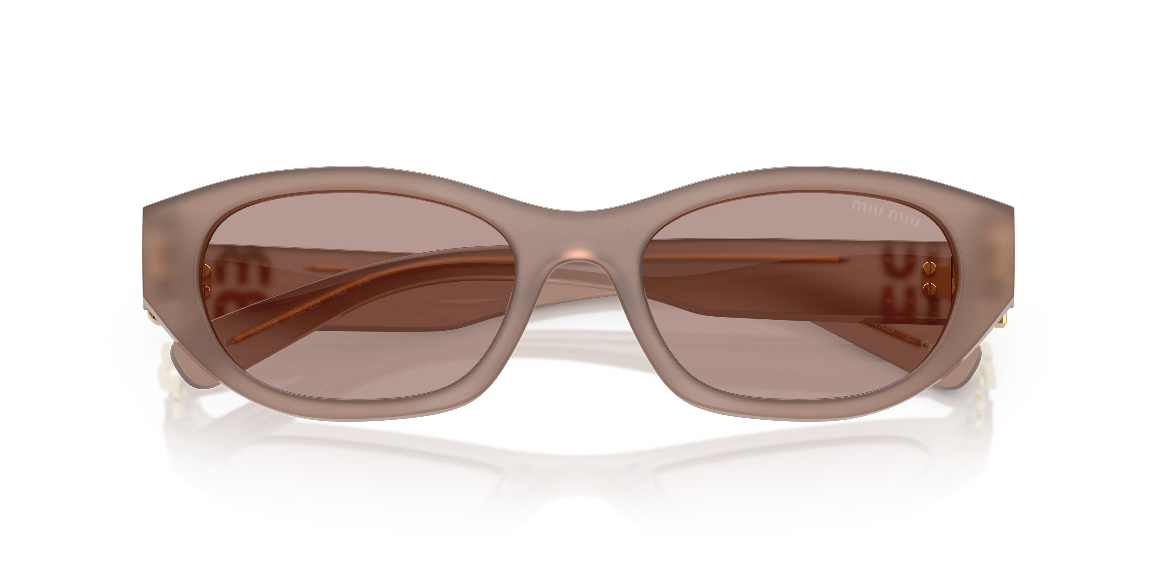 Miu Miu MU A03S 28L20I Occhiali da sole Acetato Grigio Marrone Geometrica Normale - immagine 2