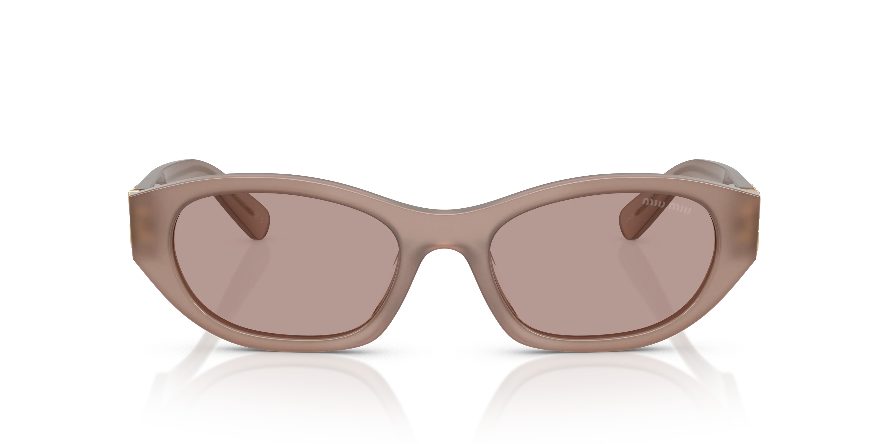 Miu Miu MU A03S 28L20I Occhiali da sole Acetato Grigio Marrone Geometrica Normale - immagine 3